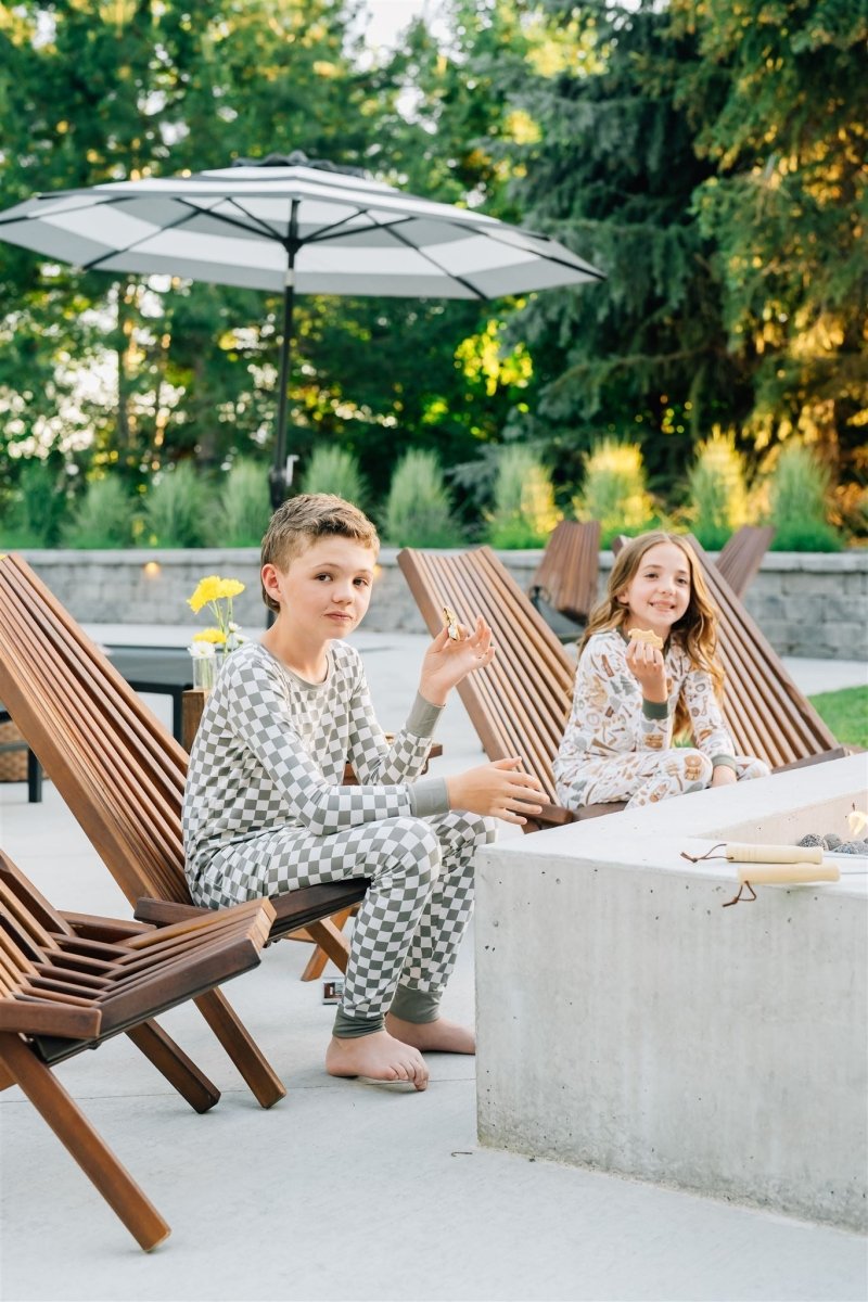 Light Green Checkered Bamboo Cozy Set - LITTLE RAD THINGS