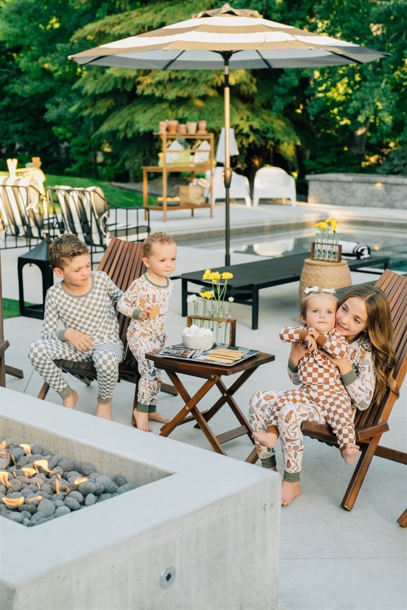 Light Green Checkered Bamboo Cozy Set - LITTLE RAD THINGS