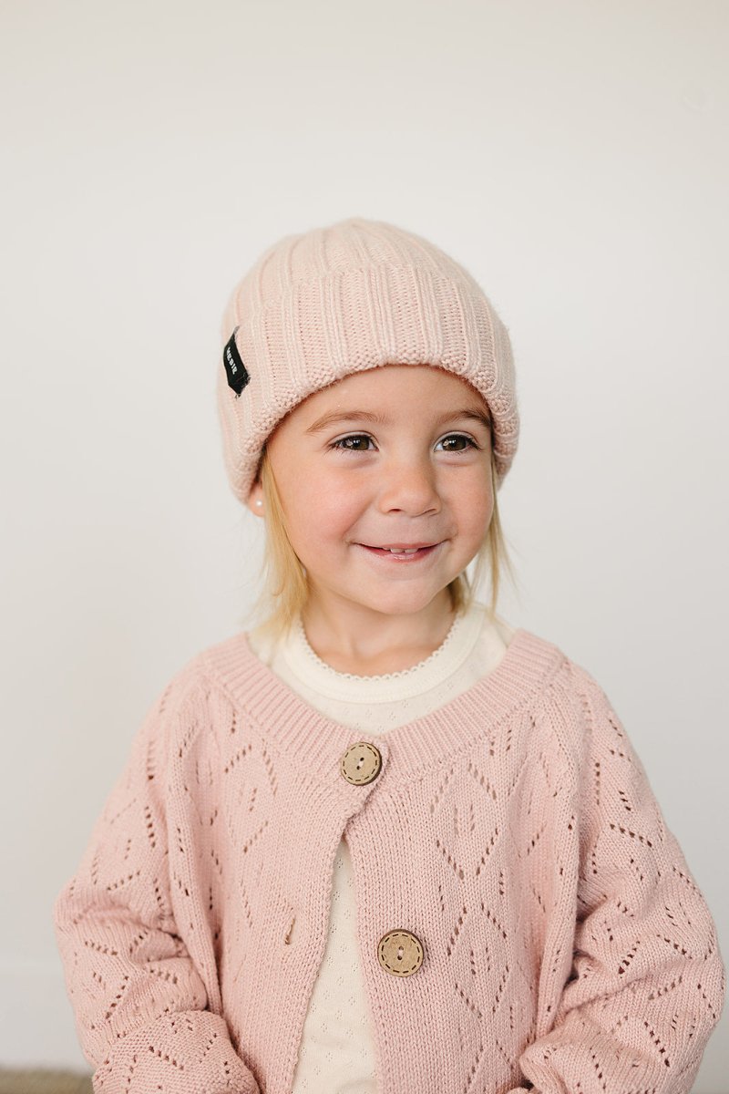 Light Pink Chunky Knit Beanie - LITTLE RAD THINGS