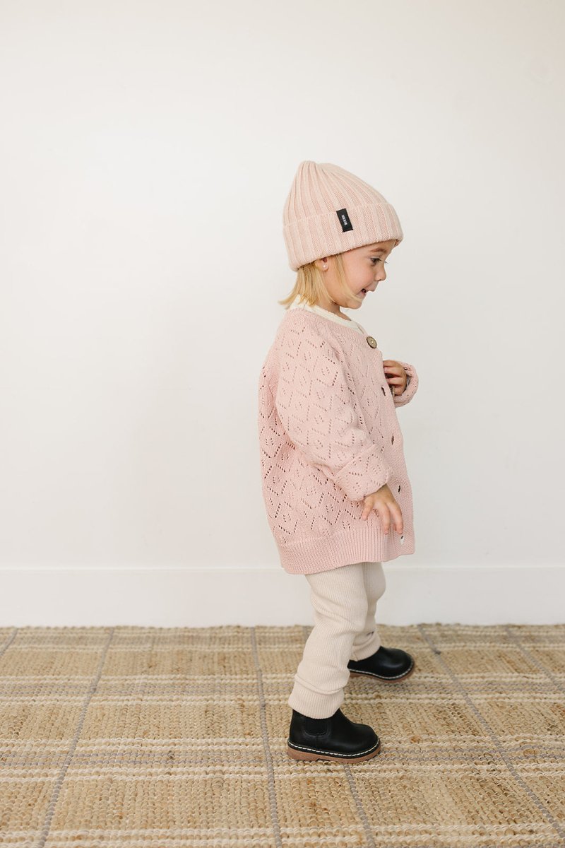 Light Pink Chunky Knit Beanie - LITTLE RAD THINGS