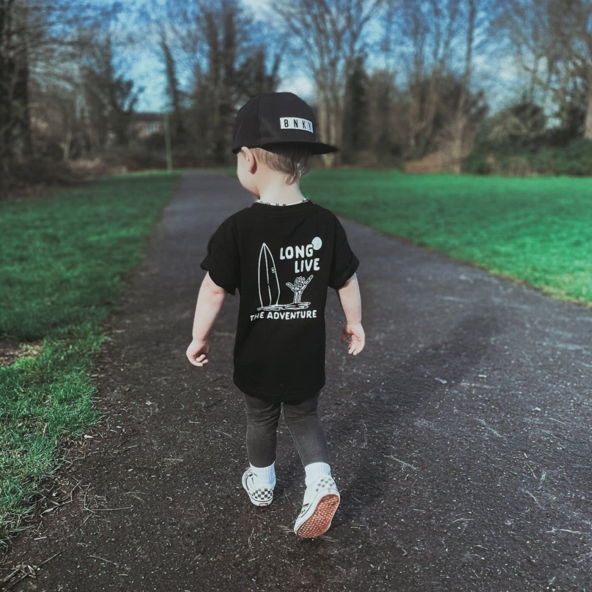 LONG LIVE THE ADVENTURE TEE - BLACK - LITTLE RAD THINGS