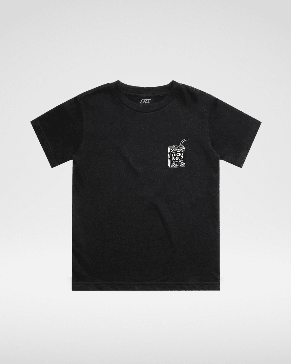 LUCKY NO. 7 TEE - BLACK - LITTLE RAD THINGS