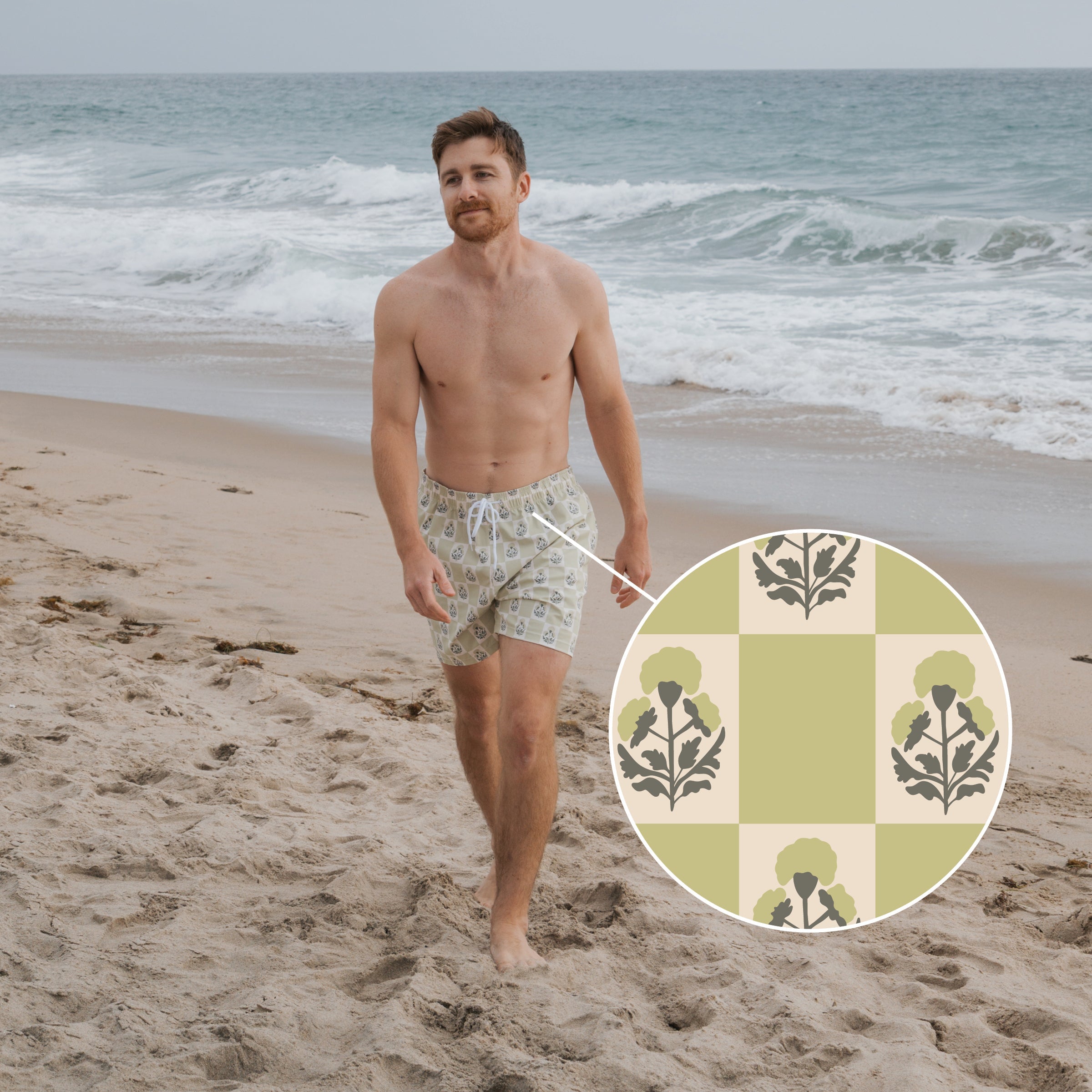 Men's Board Short | Marigold Check