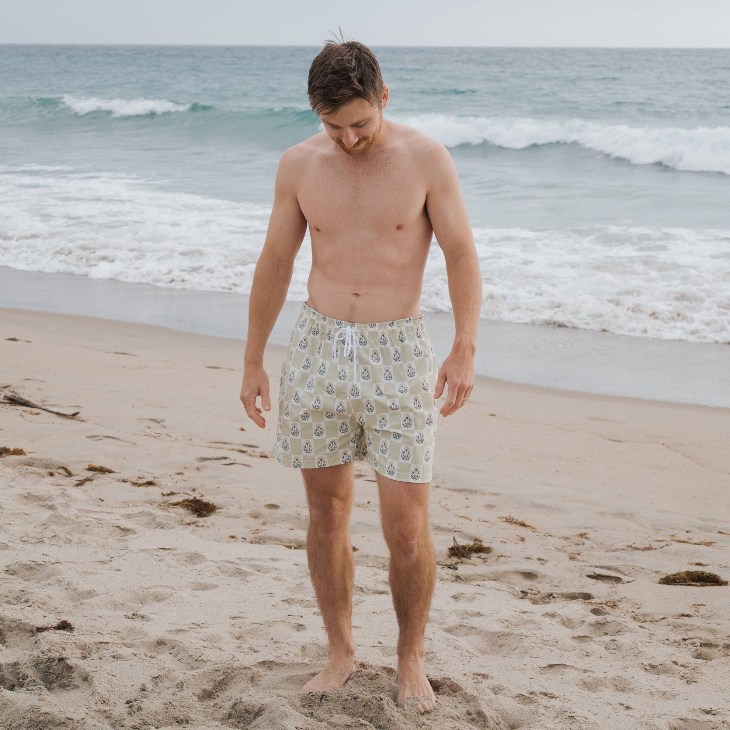 Men's Board Short | Marigold Check