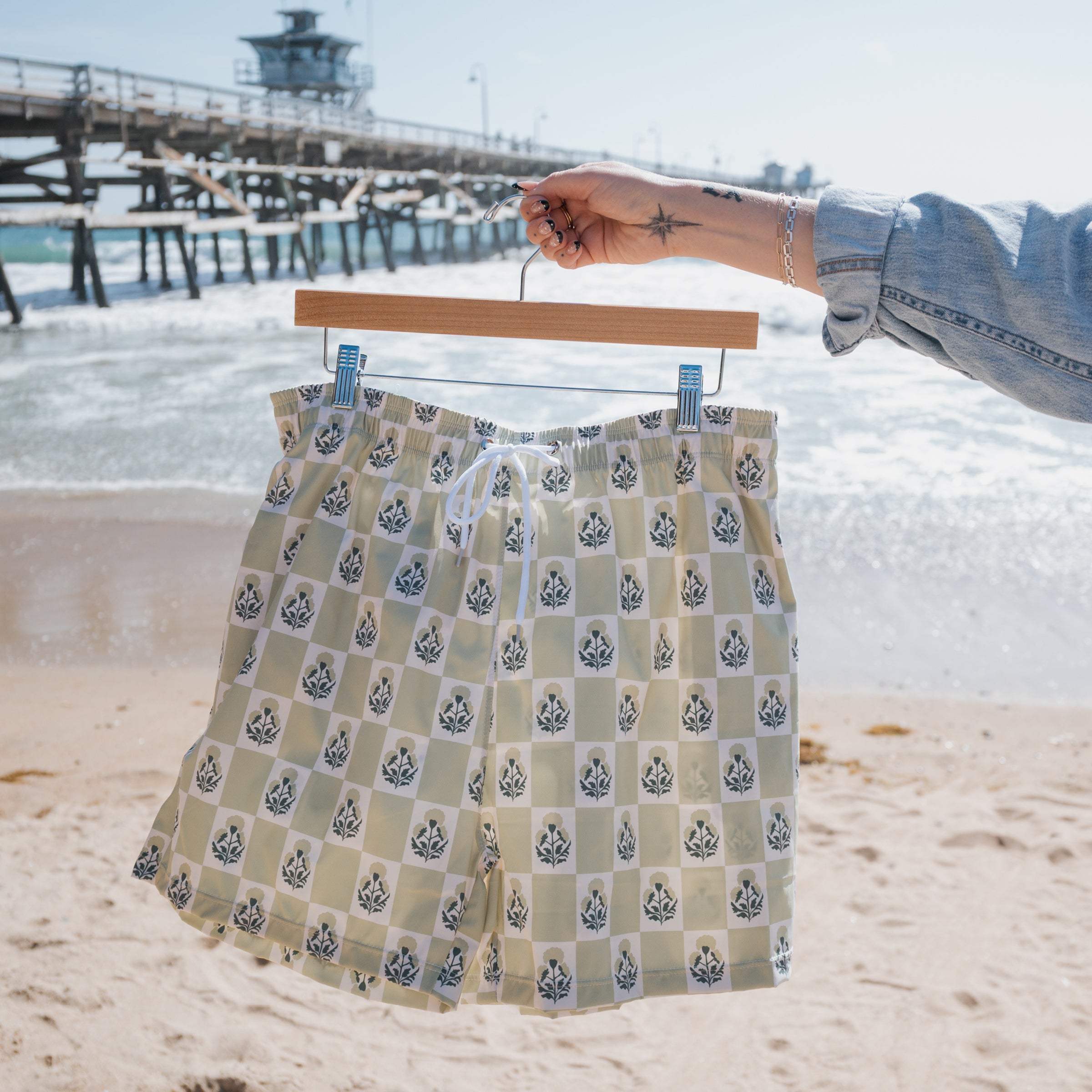 Men's Board Short | Marigold Check