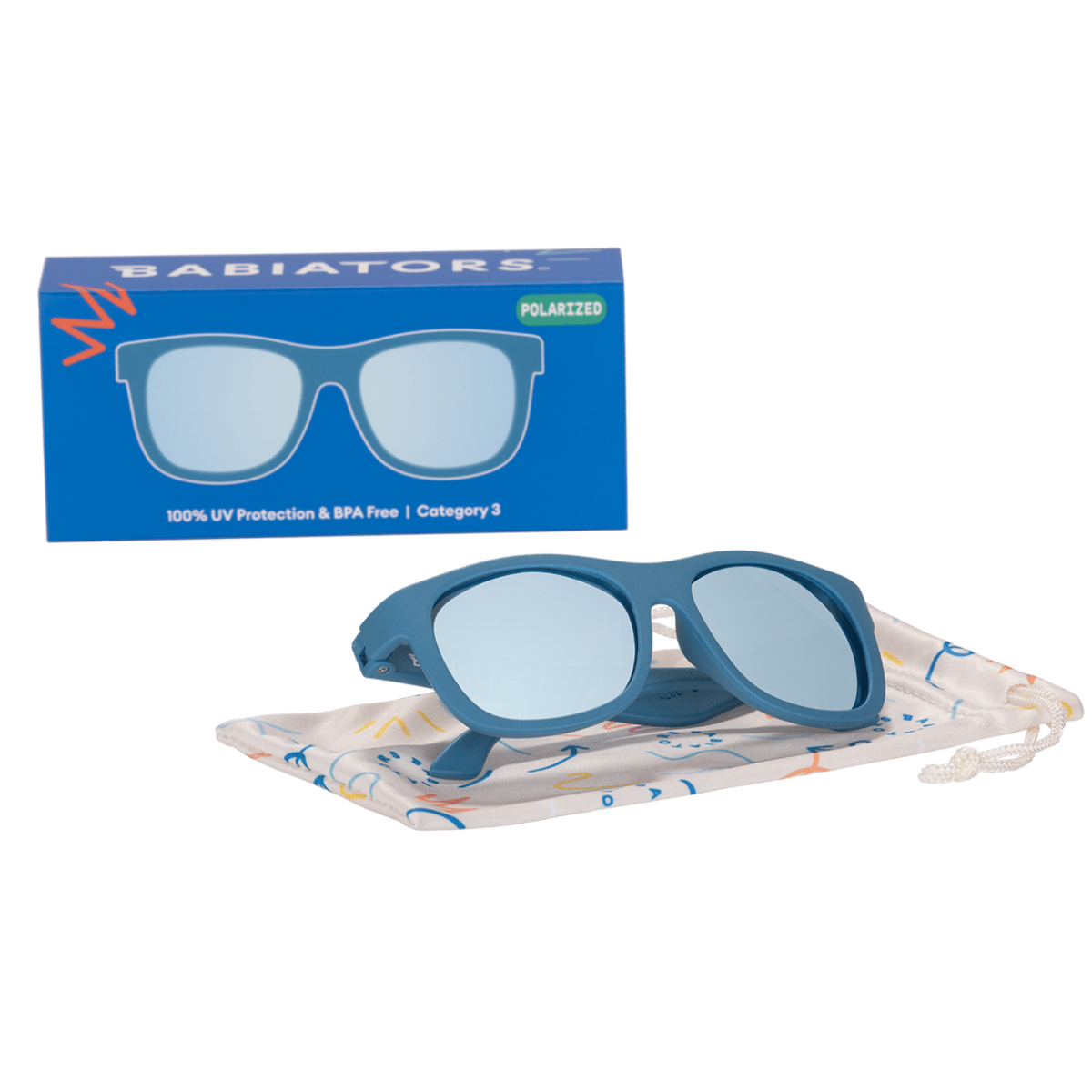 Midnight Blue Polarized Navigator | Light Blue Mirrored Lens - LITTLE RAD THINGS