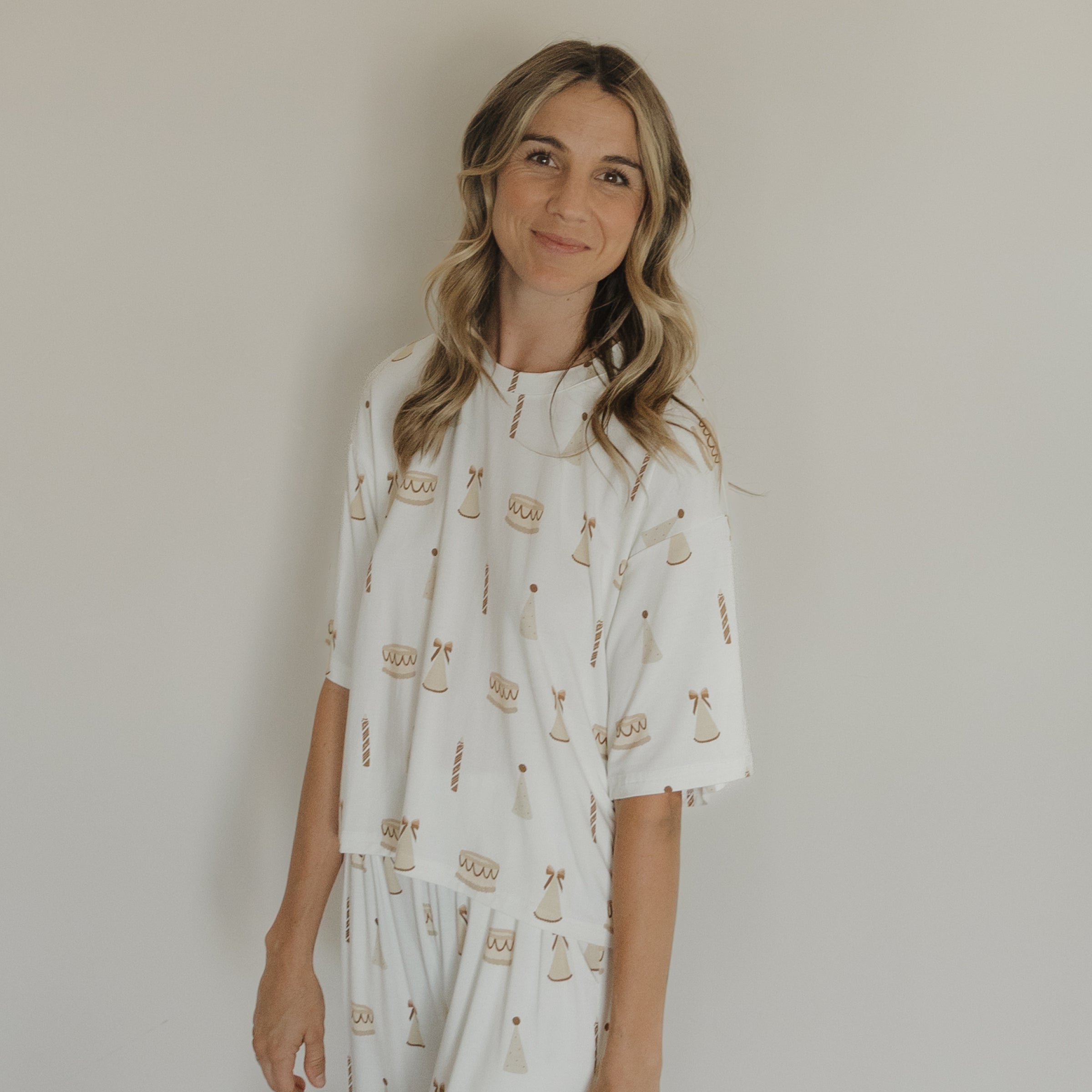 Women's Boxy Tee Lounge Set | Birthday Girl