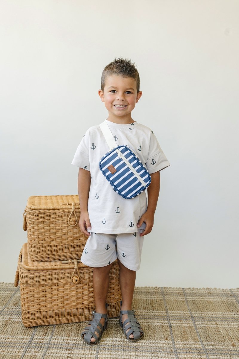 Navy Stripe Mini Fanny Pack - LITTLE RAD THINGS