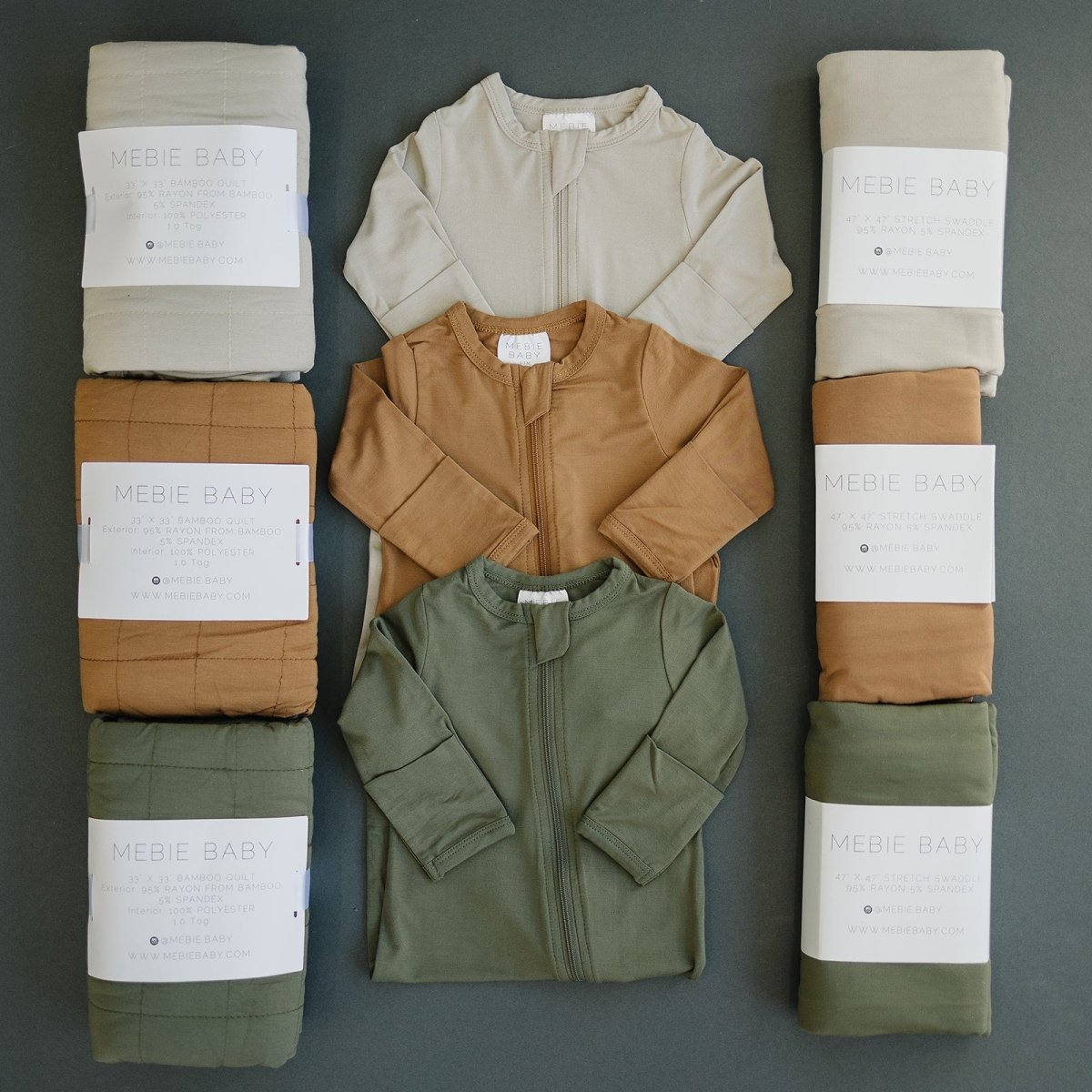 Oatmeal Bamboo Footed Zipper - LITTLE RAD THINGS