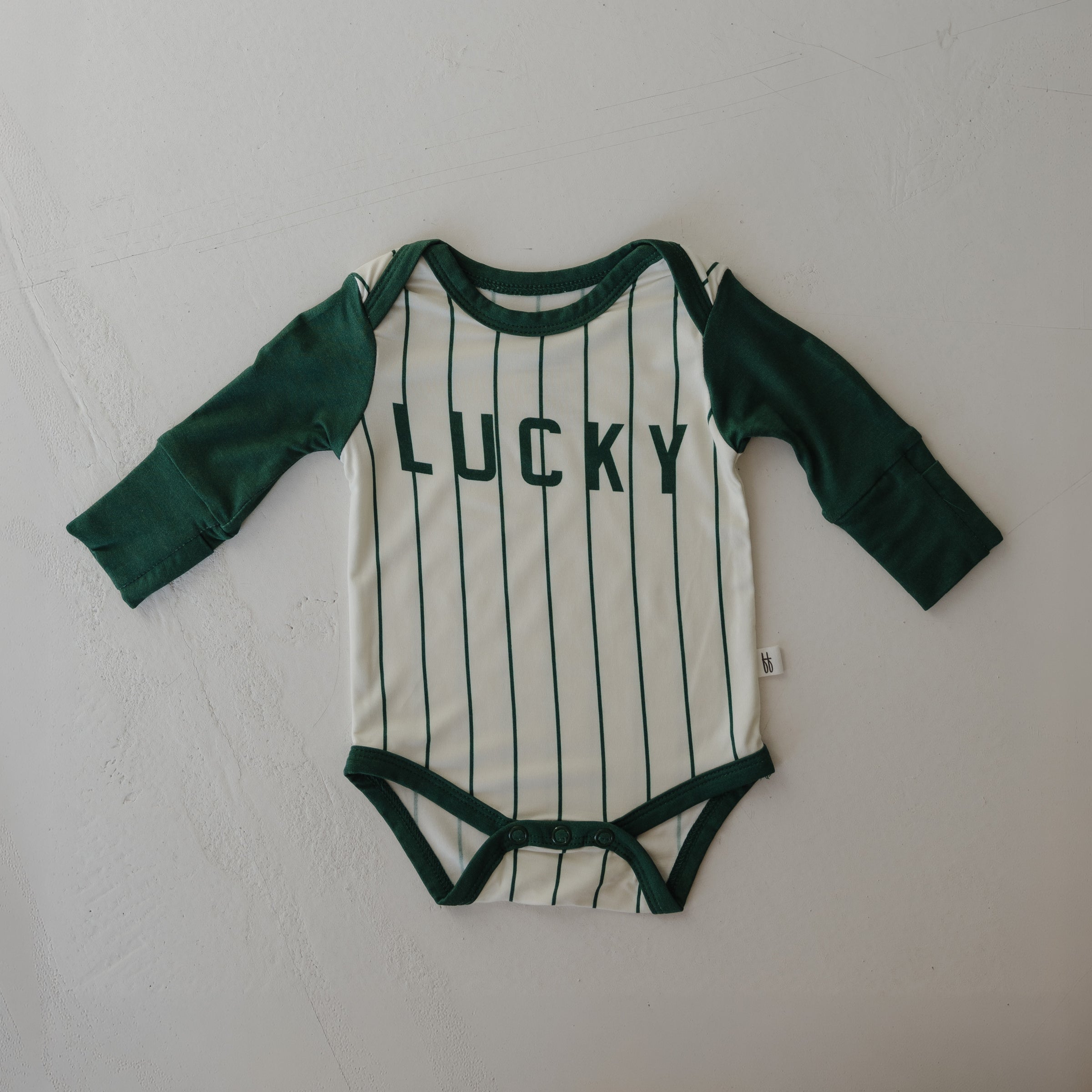 Long Sleeve Bamboo Snapsuit | Lucky