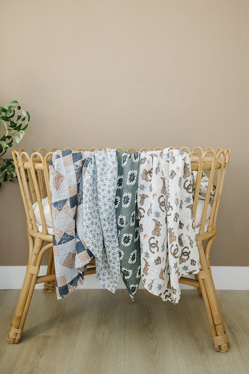 Outlaw Cowboy Muslin Swaddle Blanket - LITTLE RAD THINGS