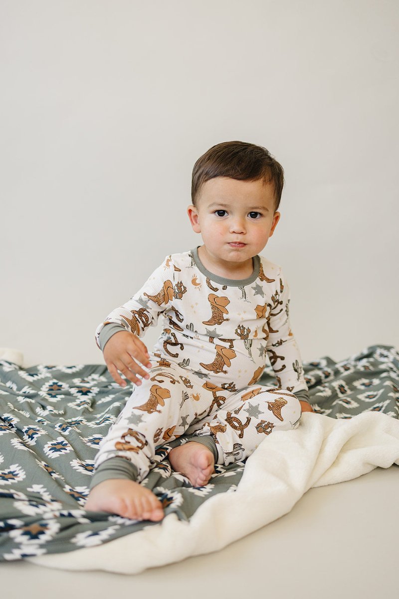 Outlaw Cowboy Ribbed Bamboo Cozy Set - LITTLE RAD THINGS