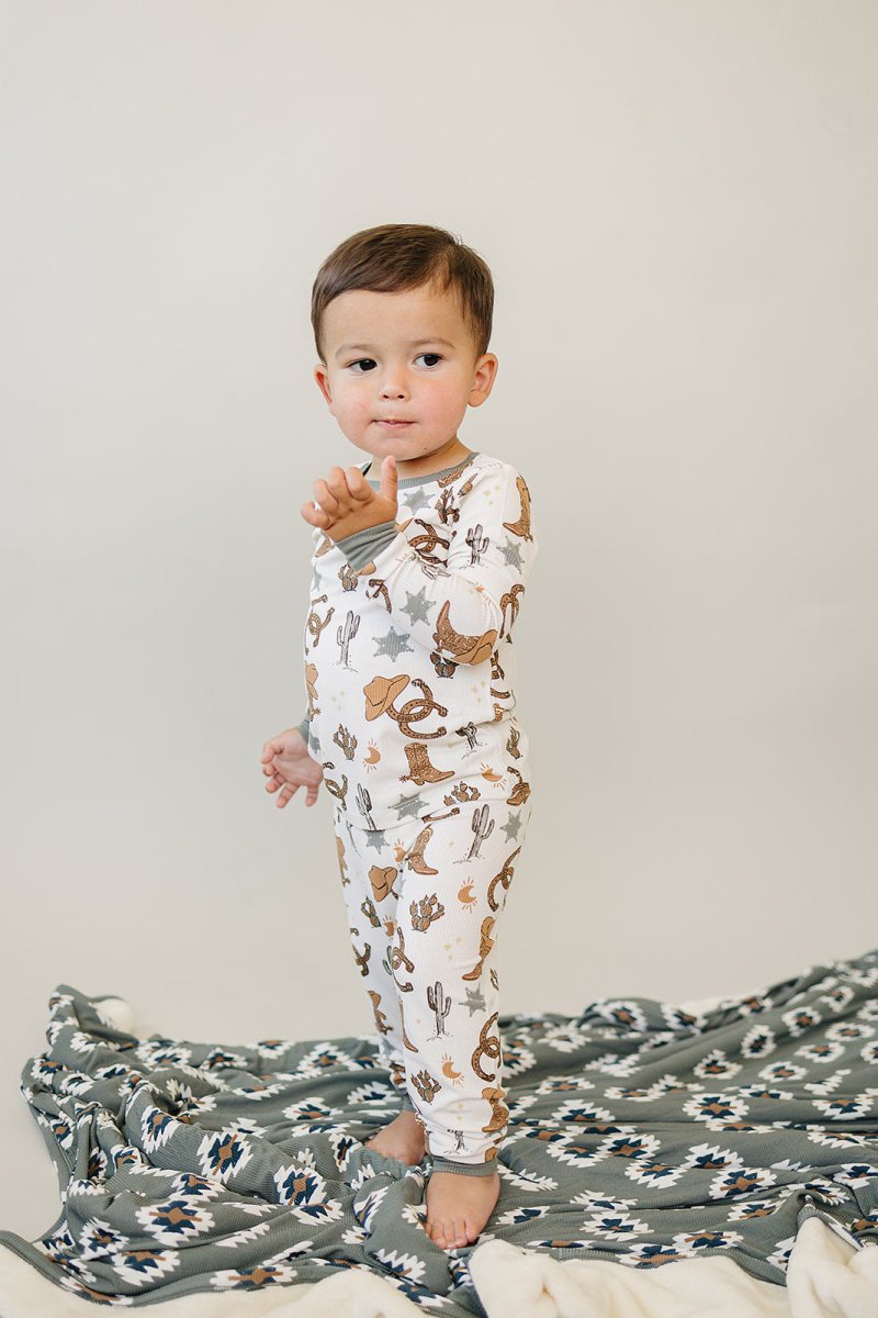 Outlaw Cowboy Ribbed Bamboo Cozy Set - LITTLE RAD THINGS