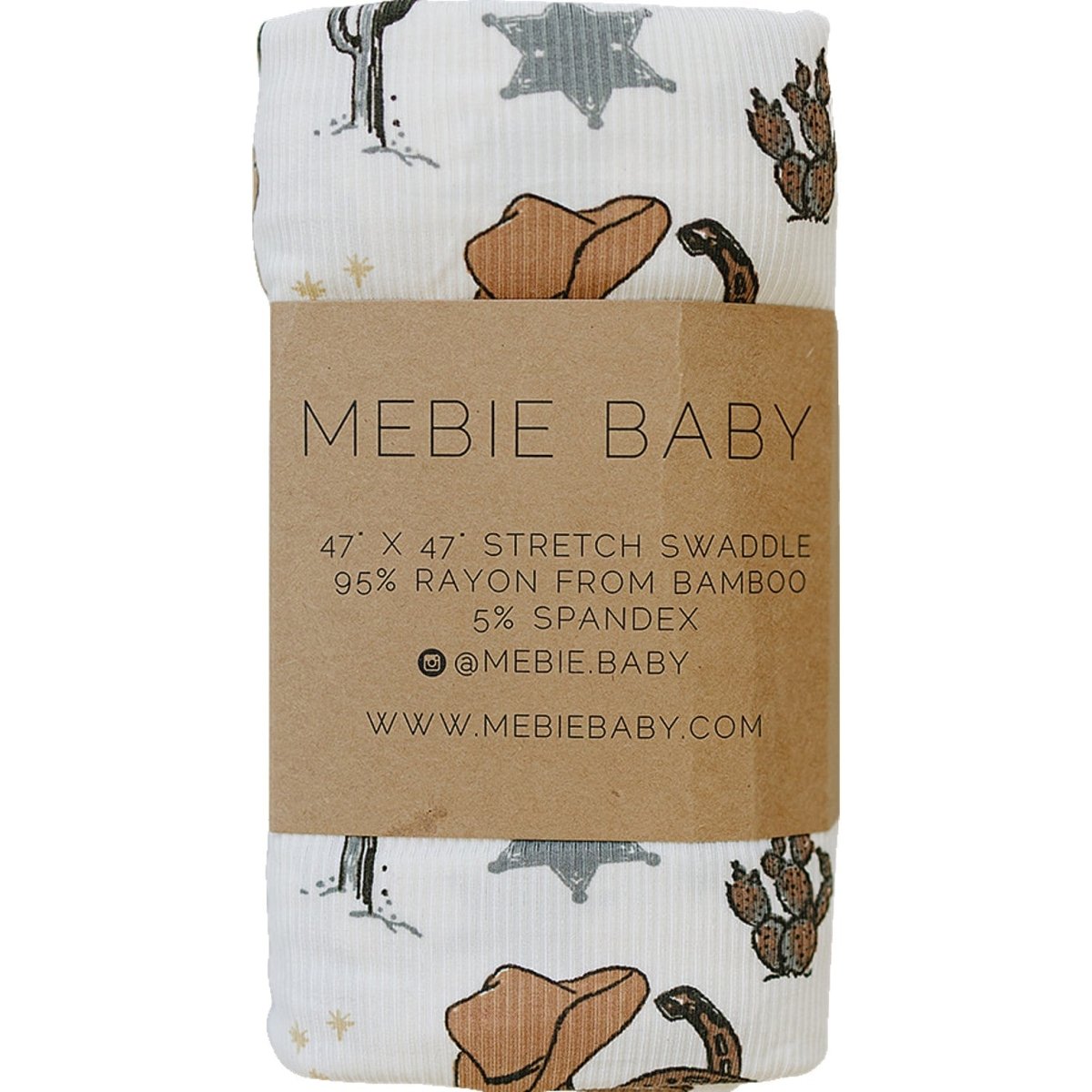 Outlaw Cowboy Ribbed Bamboo Stretch Swaddle - LITTLE RAD THINGS