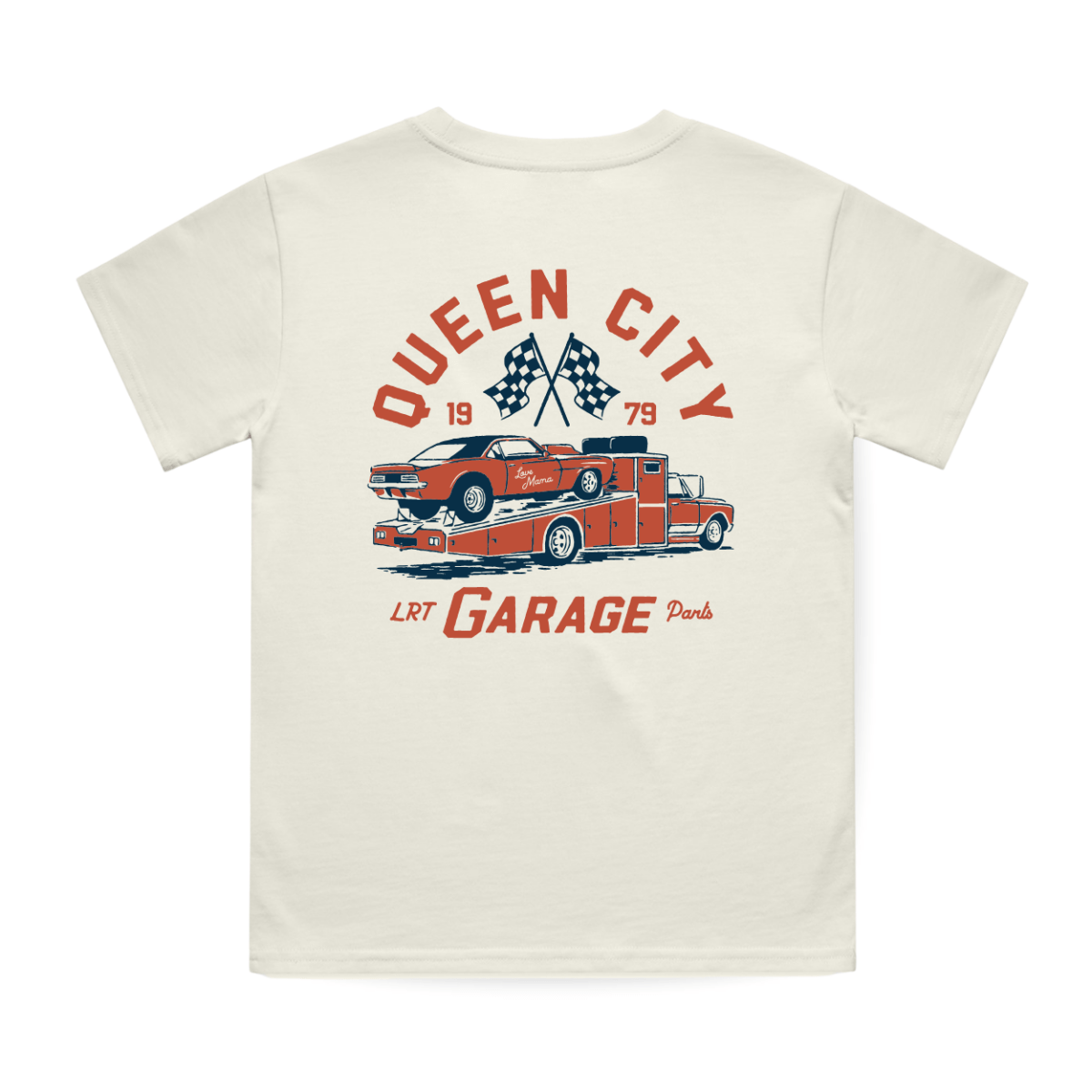 QUEEN CITY GARAGE TEE - VINTAGE CREAM - LITTLE RAD THINGS