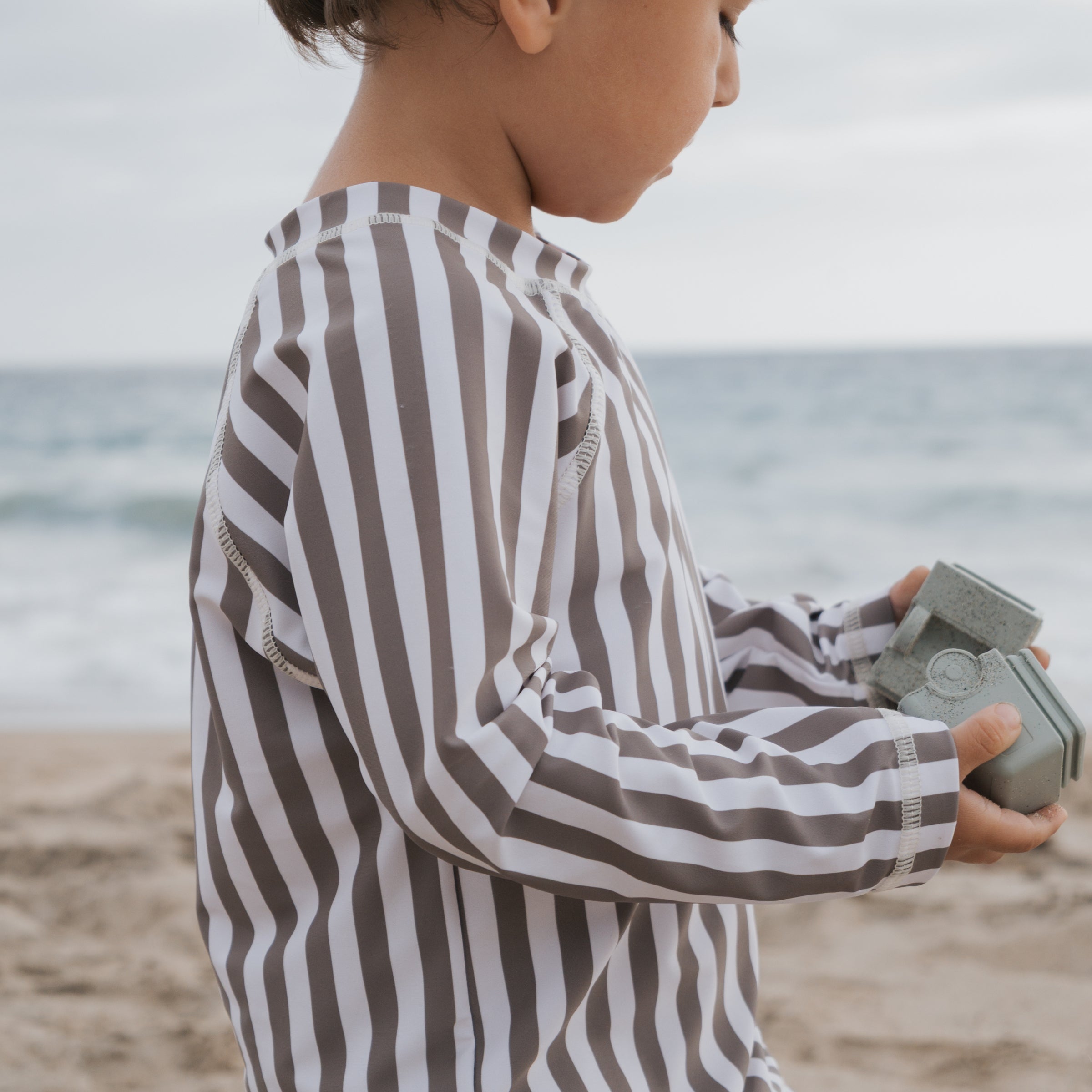 Child Rash Guard | Olive Stripe