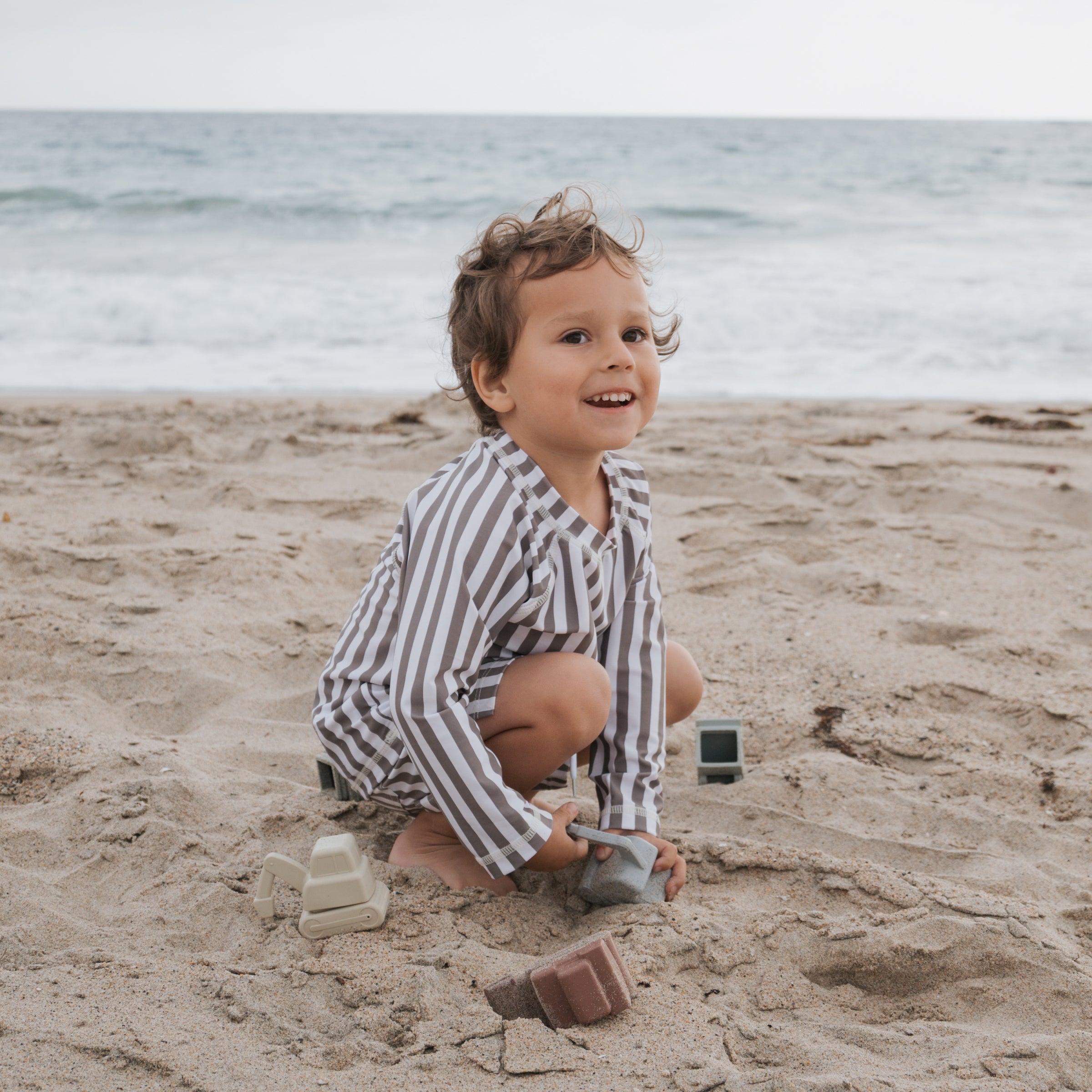 Child Rash Guard | Olive Stripe