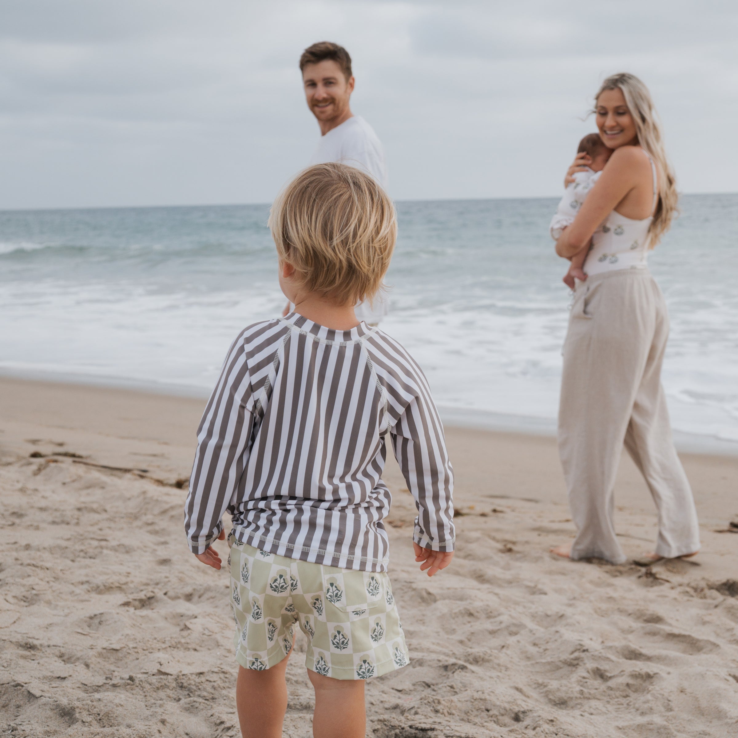 Child Rash Guard | Olive Stripe