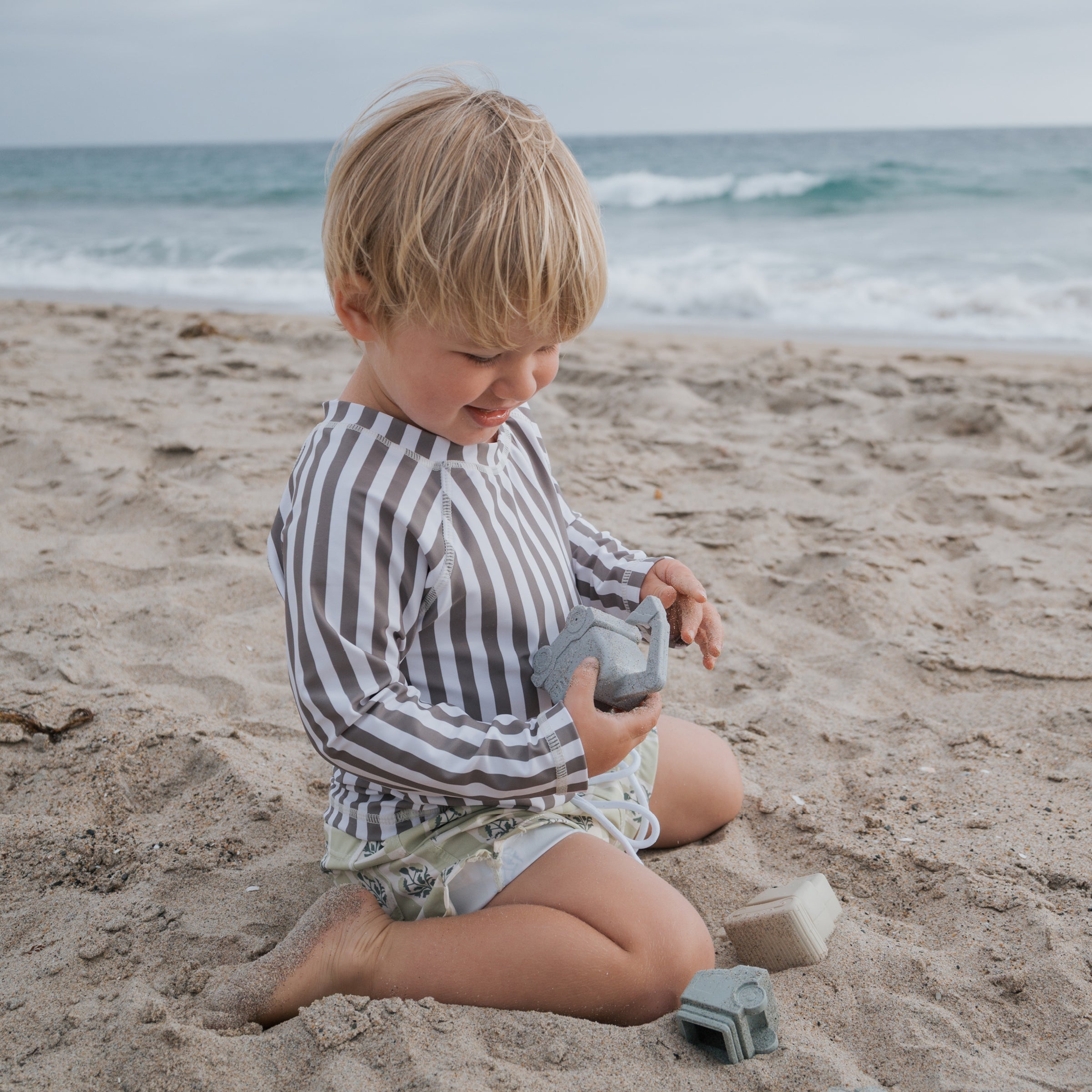 Child Rash Guard | Olive Stripe