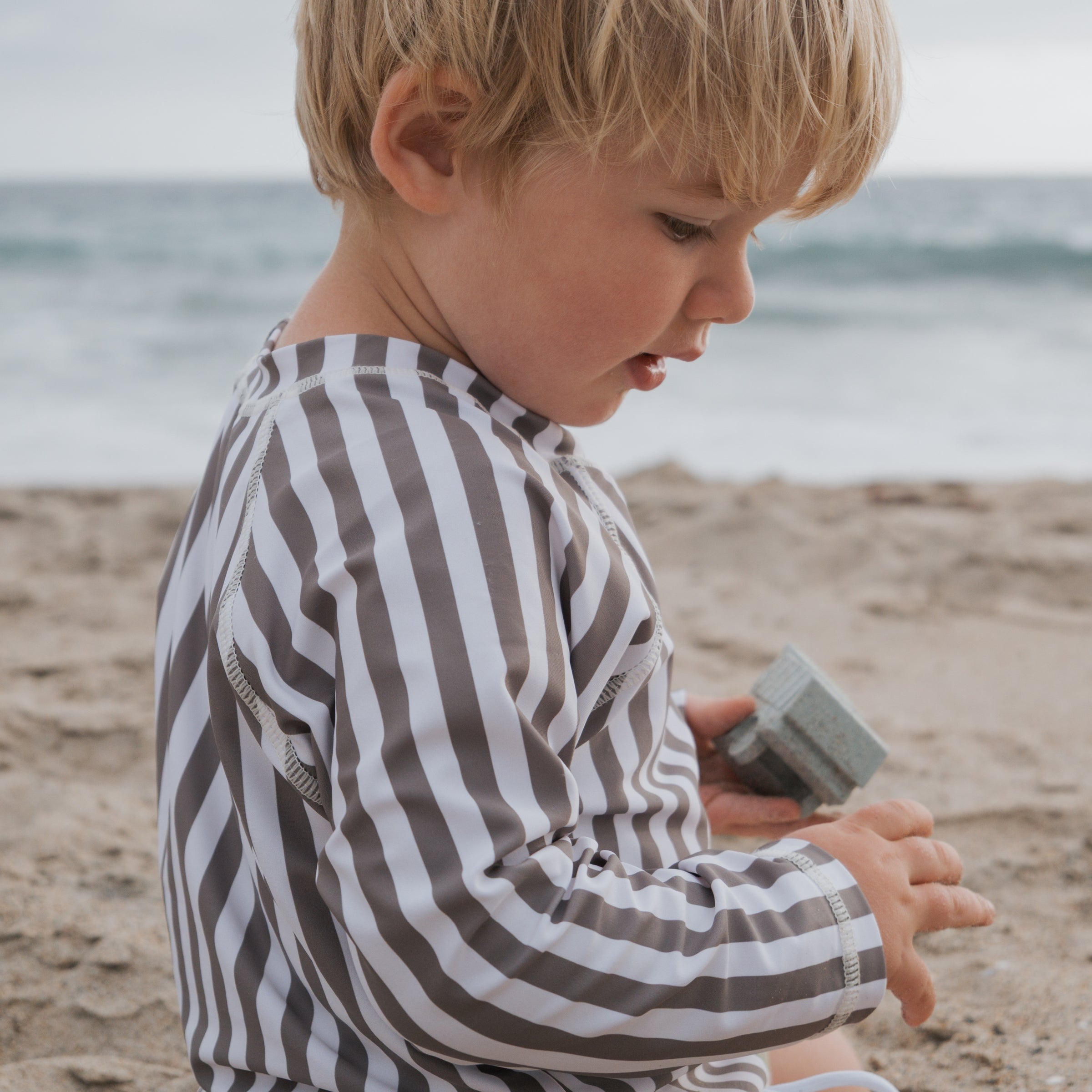 Child Rash Guard | Olive Stripe