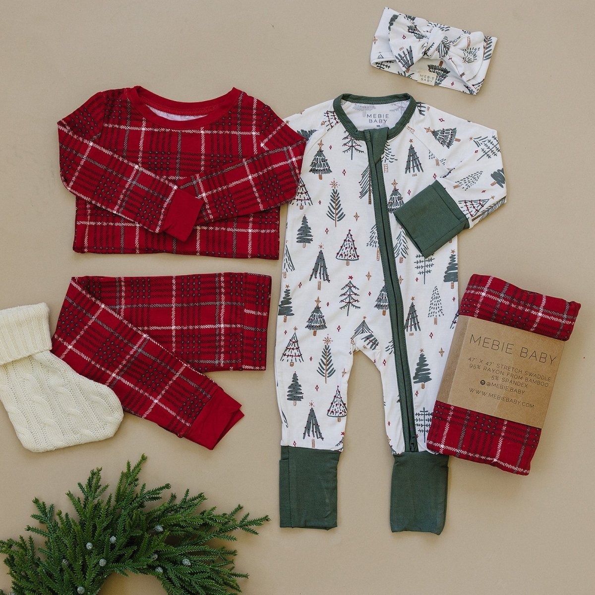 Red Plaid Bamboo Cozy Set - LITTLE RAD THINGS