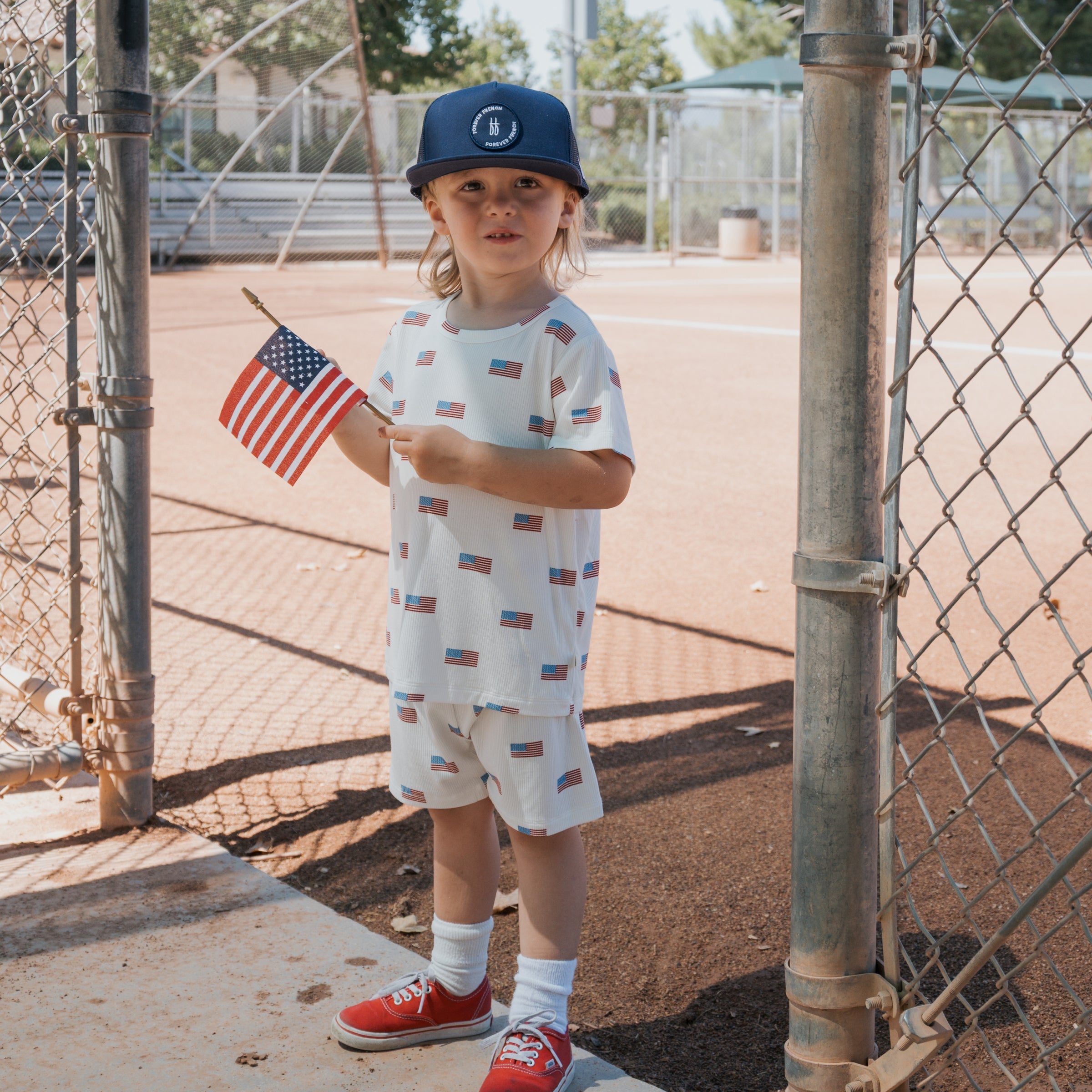 Bamboo Short Set | Americana Ribbed