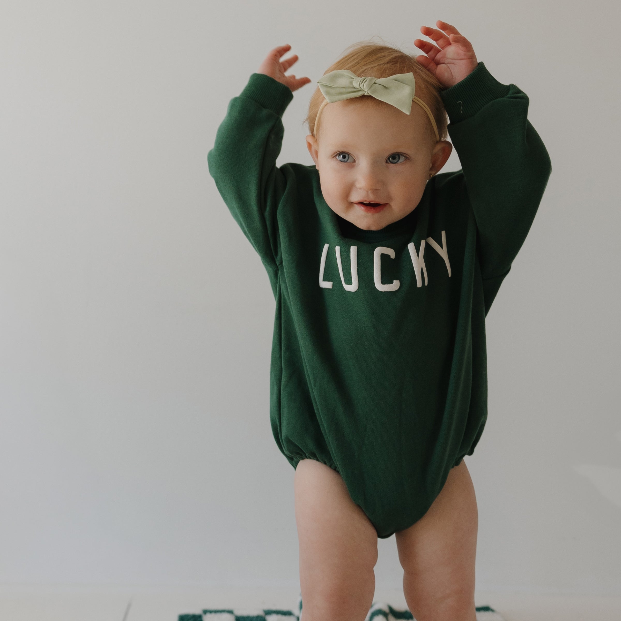 Sweatshirt Romper | Lucky