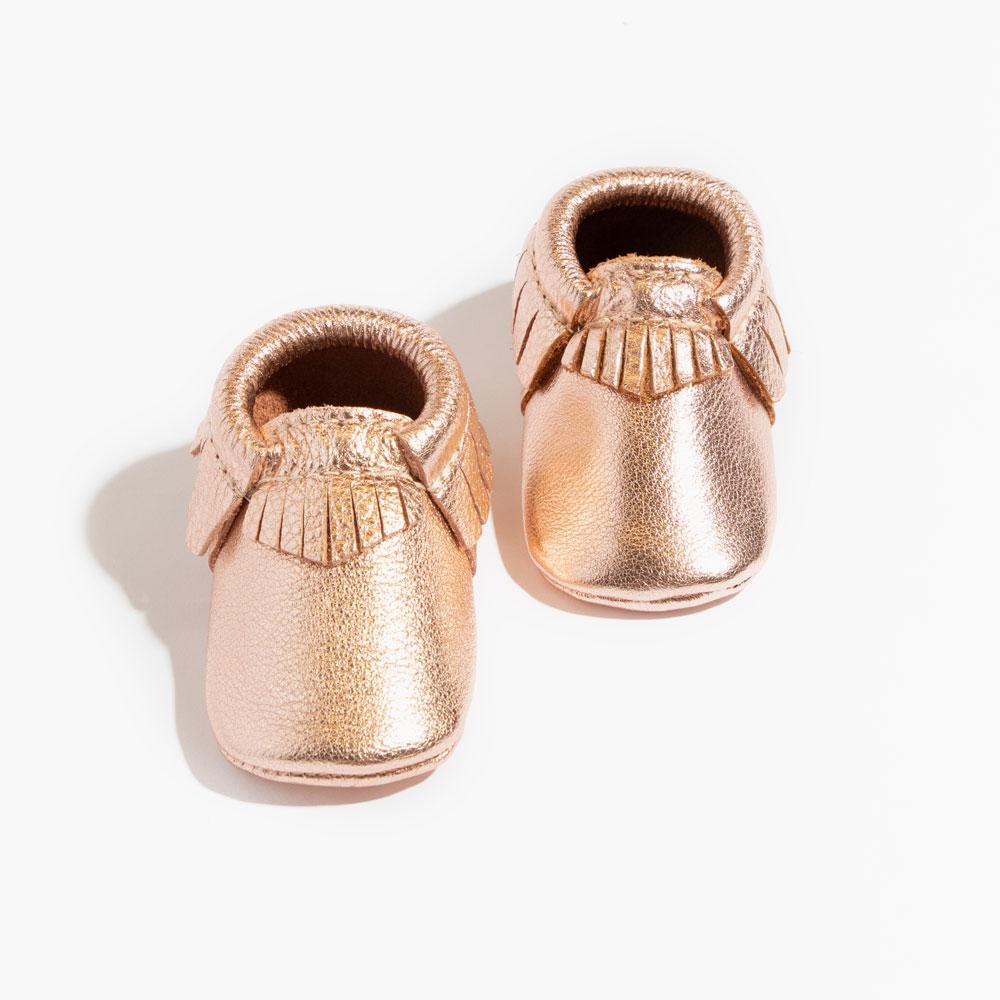 Rose Gold Moccasin Baby Shoe - LITTLE RAD THINGS