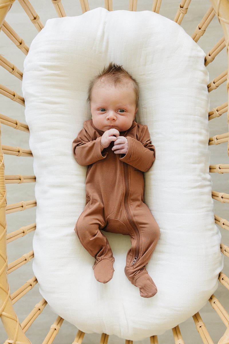 Rust Bamboo Footed Zipper - LITTLE RAD THINGS