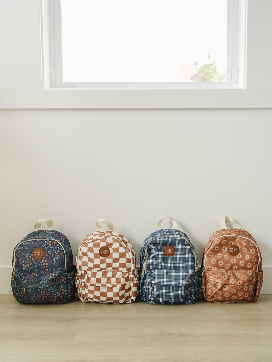 Rust Wavy Checkered Mini Backpack - LITTLE RAD THINGS