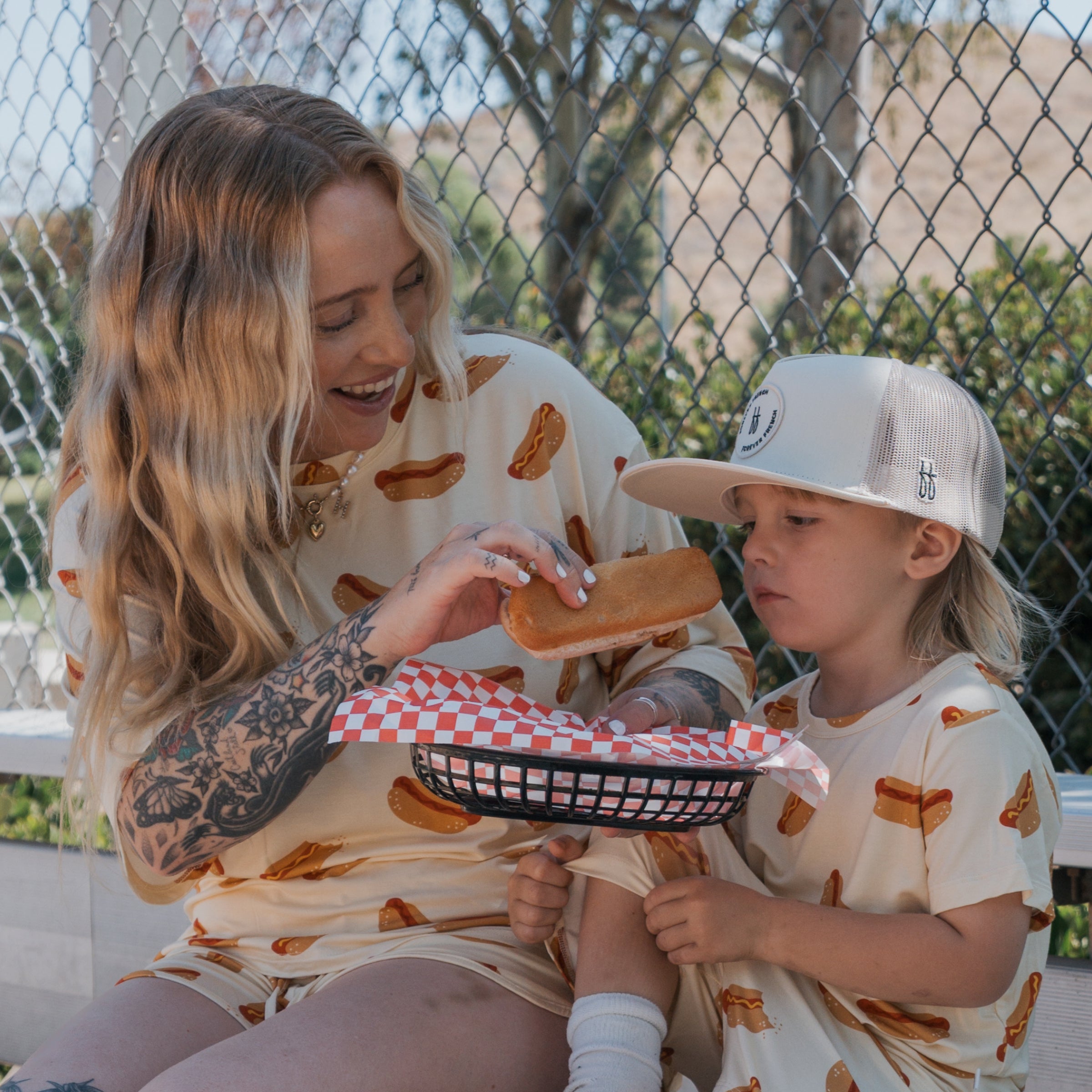 Women's Bamboo Short Set | Hot Dogs