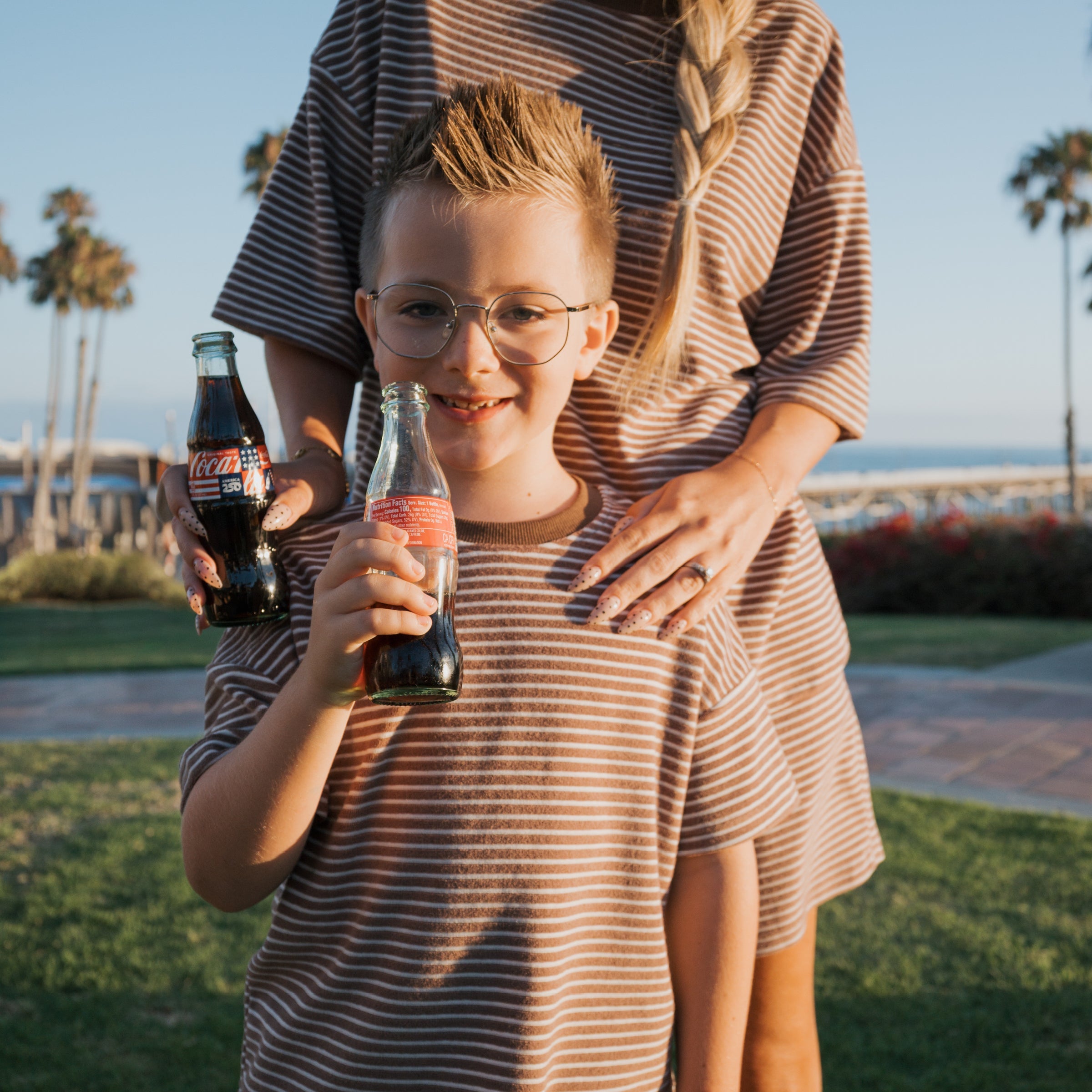 Child Terry Short Set | Cola Stripe