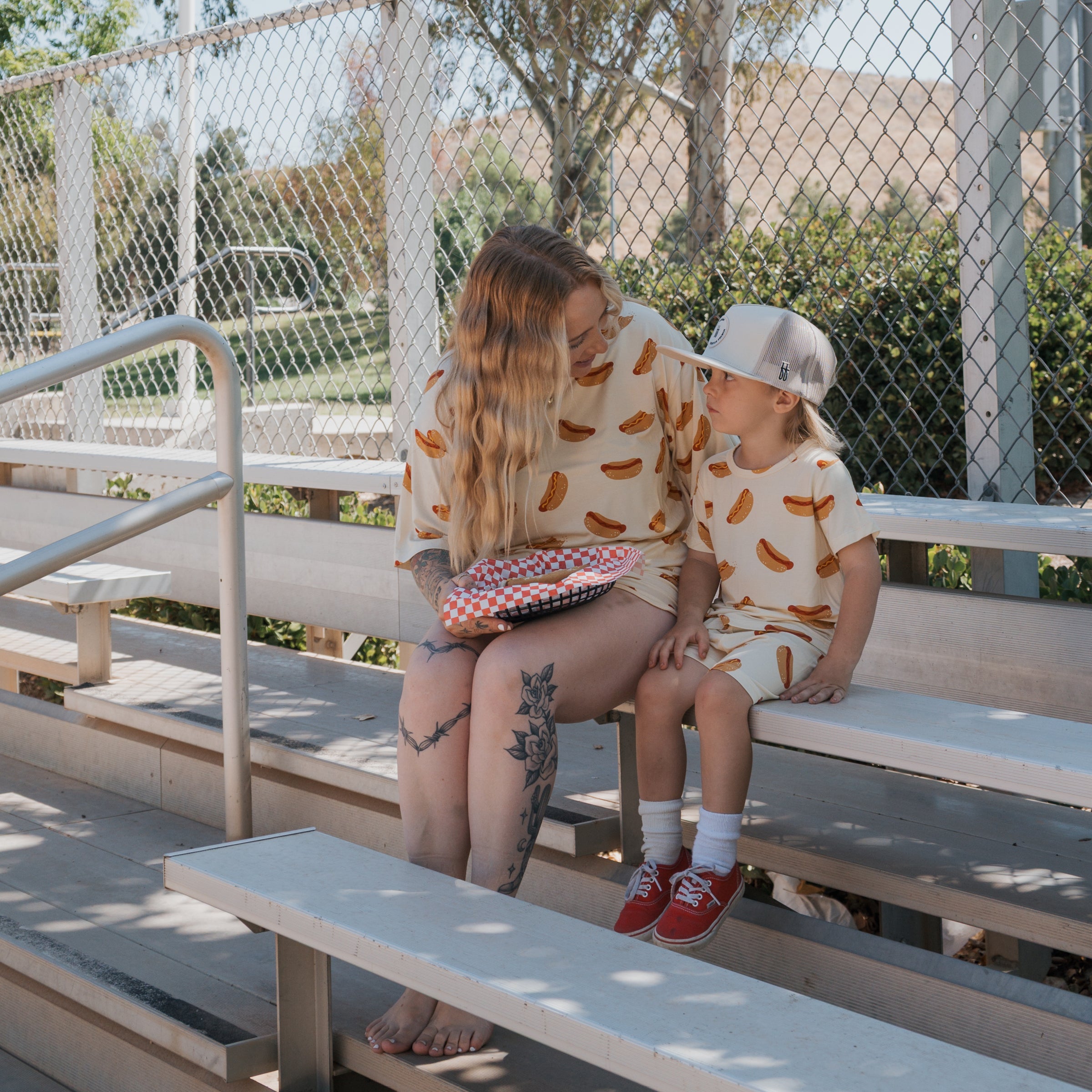 Women's Bamboo Short Set | Hot Dogs