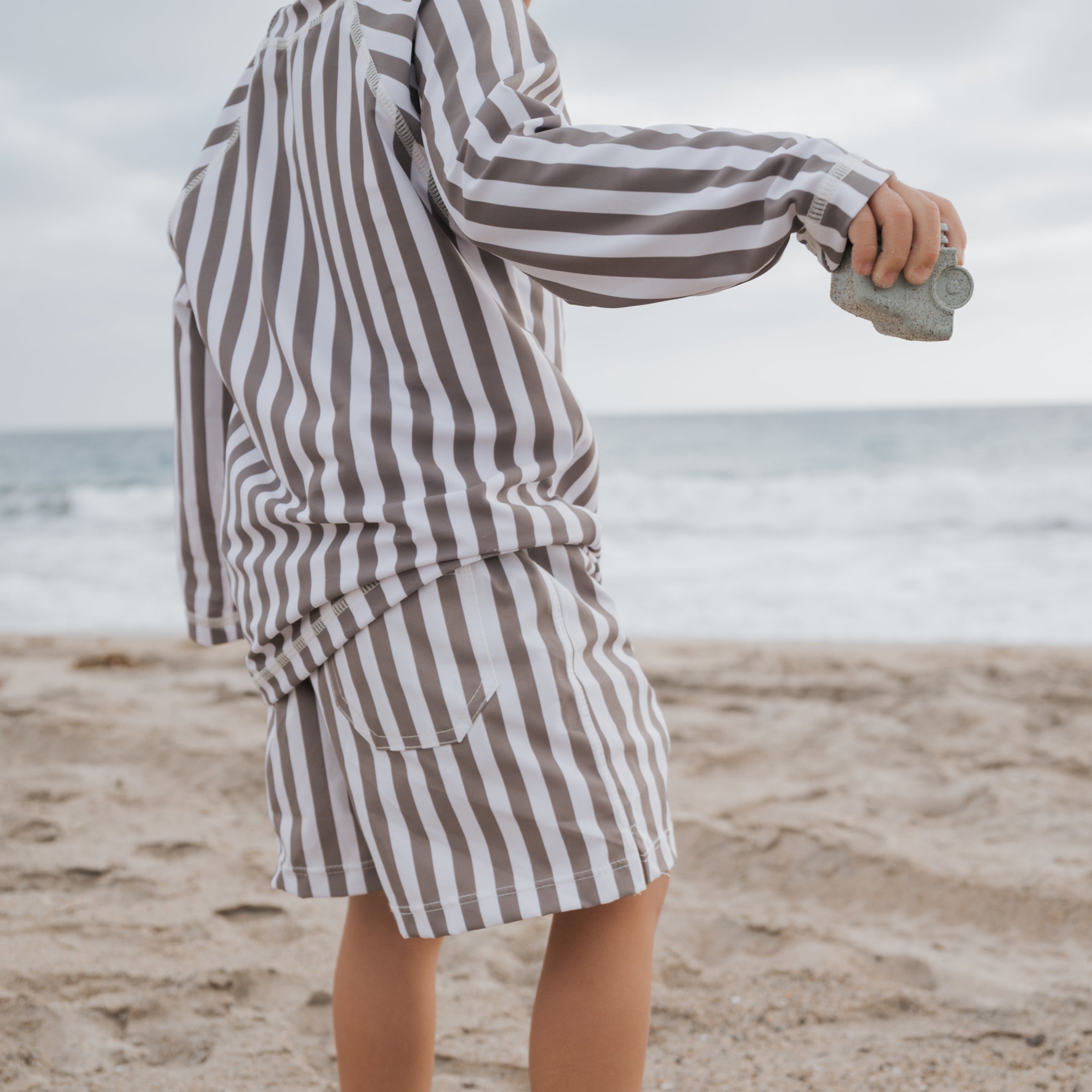 Child Board Short | Olive Stripe