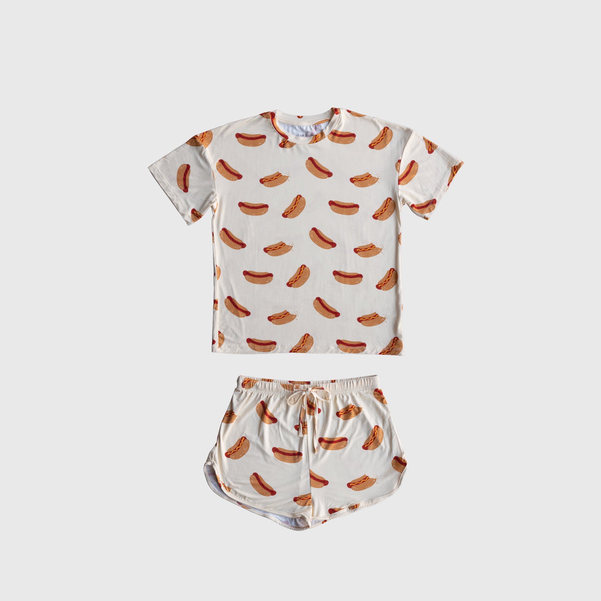 Girl's Bamboo Short Set | Hot Dogs