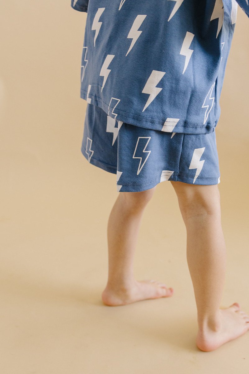 Shorts Set | Blue Bolts - LITTLE RAD THINGS