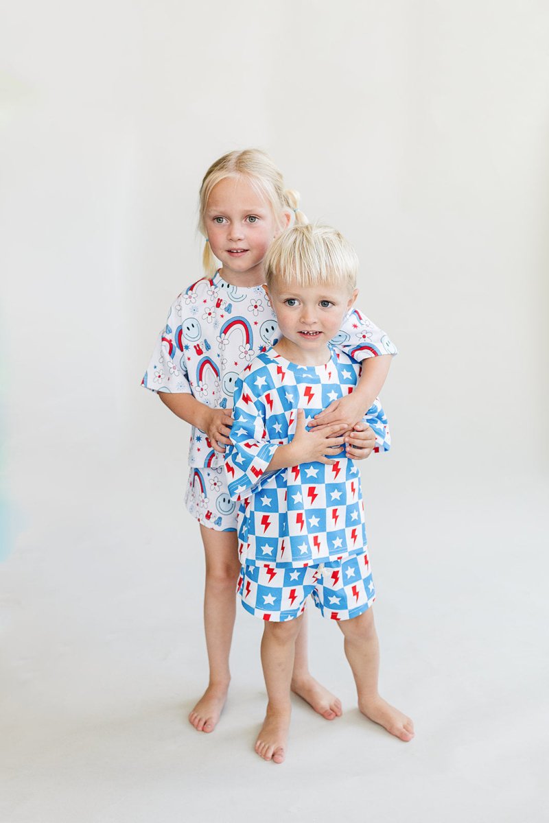 Shorts Set | Checks & Stars - LITTLE RAD THINGS