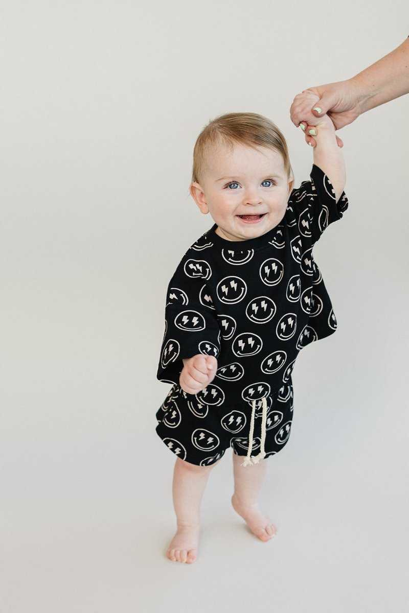Shorts Set | Electric Smiley - LITTLE RAD THINGS