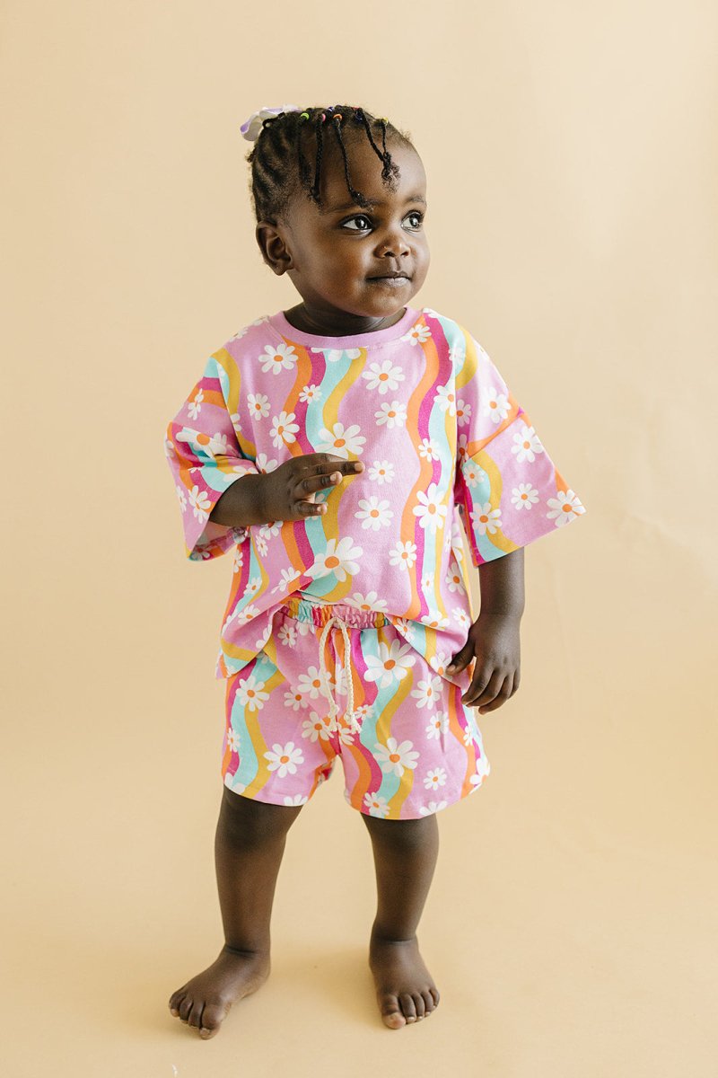 Shorts Set | Groovy Daisy - LITTLE RAD THINGS