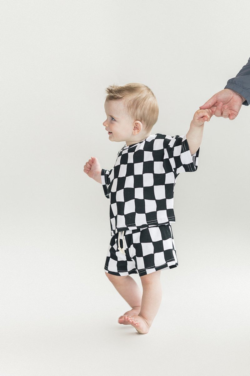 Shorts Set | Wavy Checkered - LITTLE RAD THINGS