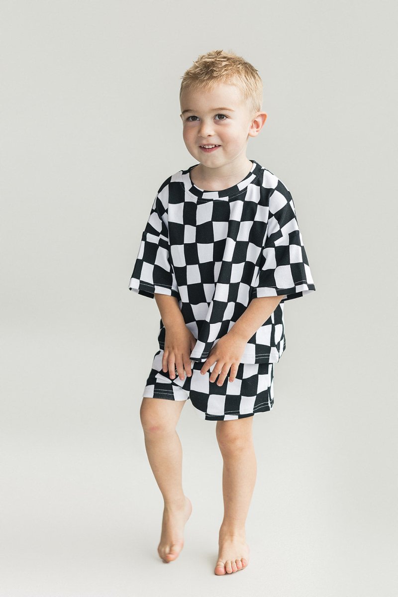 Shorts Set | Wavy Checkered - LITTLE RAD THINGS