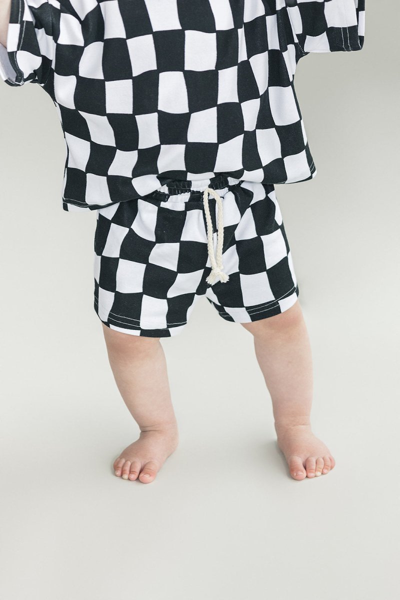 Shorts Set | Wavy Checkered - LITTLE RAD THINGS