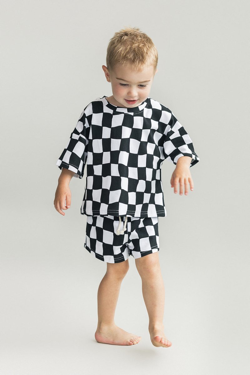 Shorts Set | Wavy Checkered - LITTLE RAD THINGS