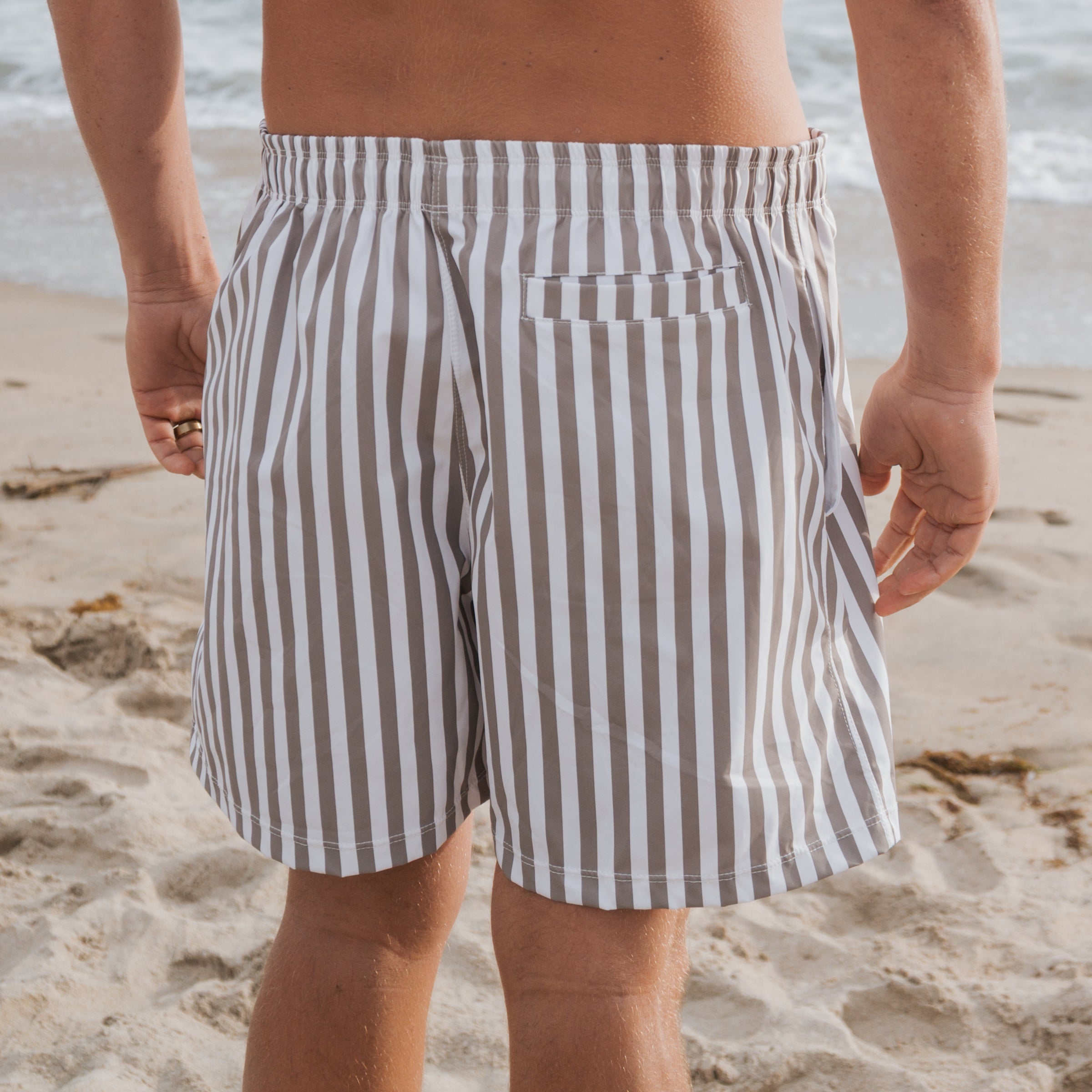 Men's Board Short | Olive Stripe