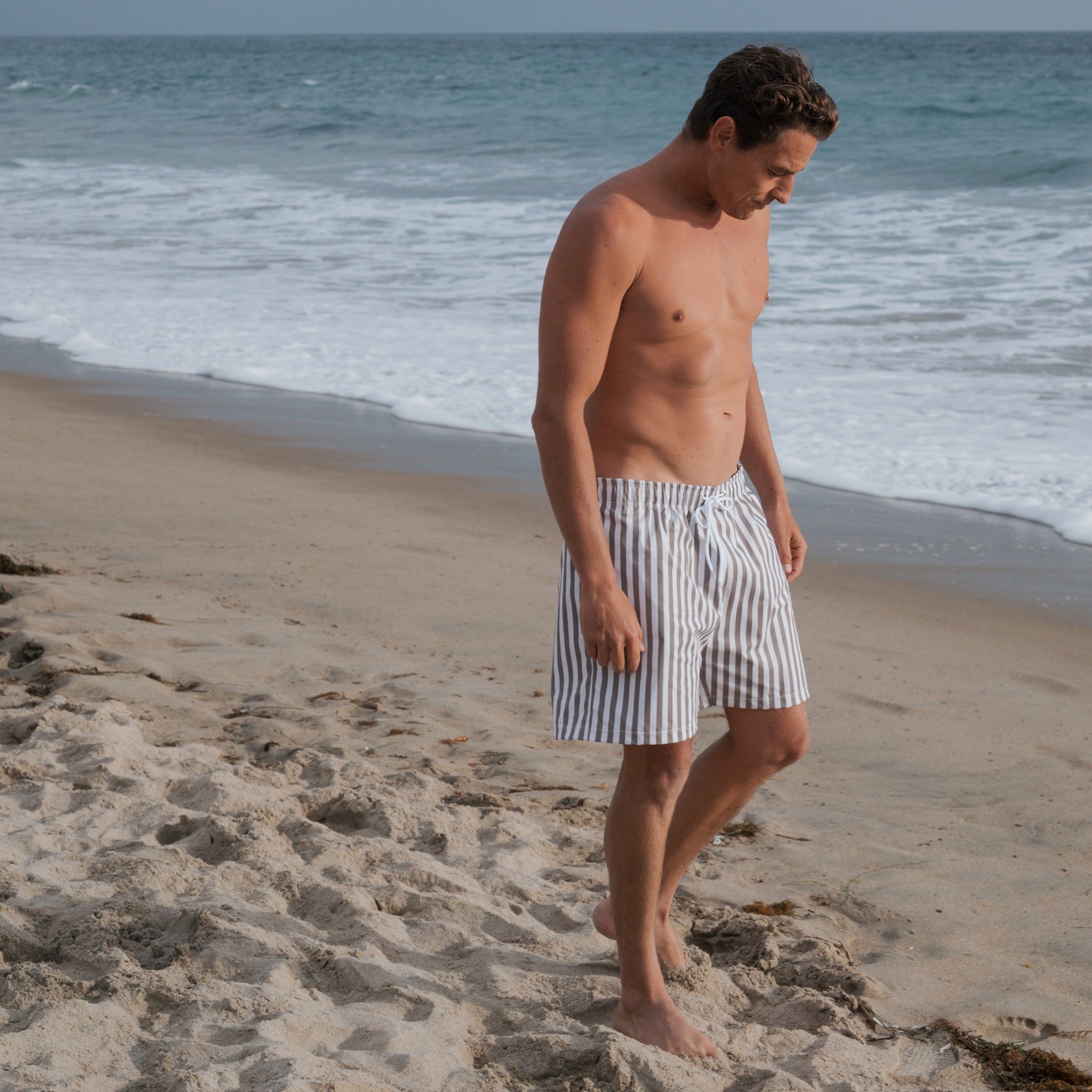 Men's Board Short | Olive Stripe