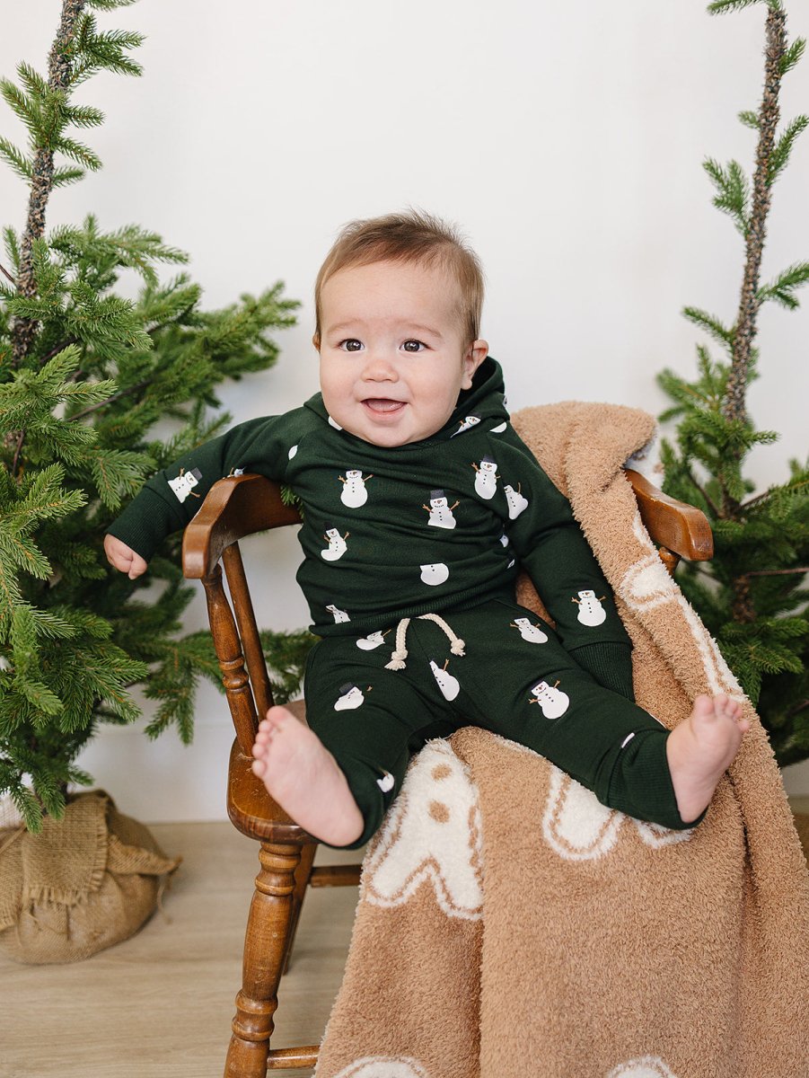 Snowman Hooded French Terry Set - LITTLE RAD THINGS
