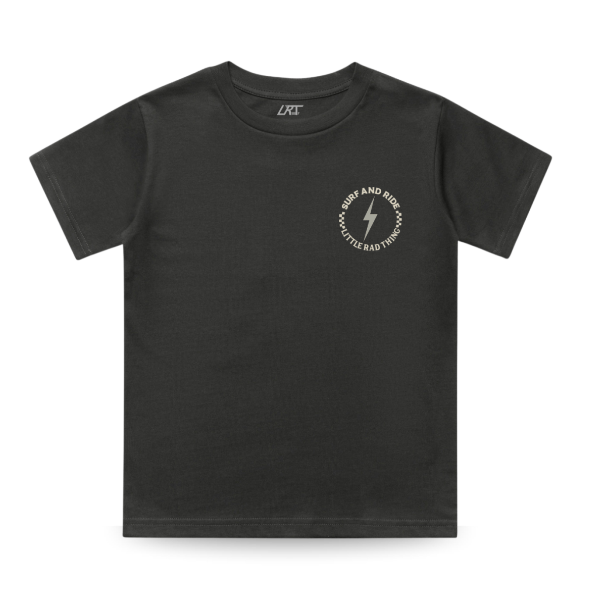 SURF N RIDE TEE - COAL - LITTLE RAD THINGS