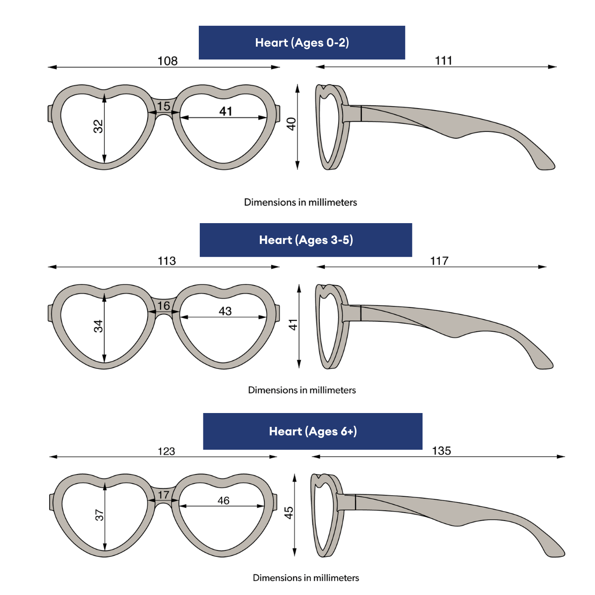 Sweet Cream Heart | Rose Gold Polarized Mirrored Lenses - LITTLE RAD THINGS