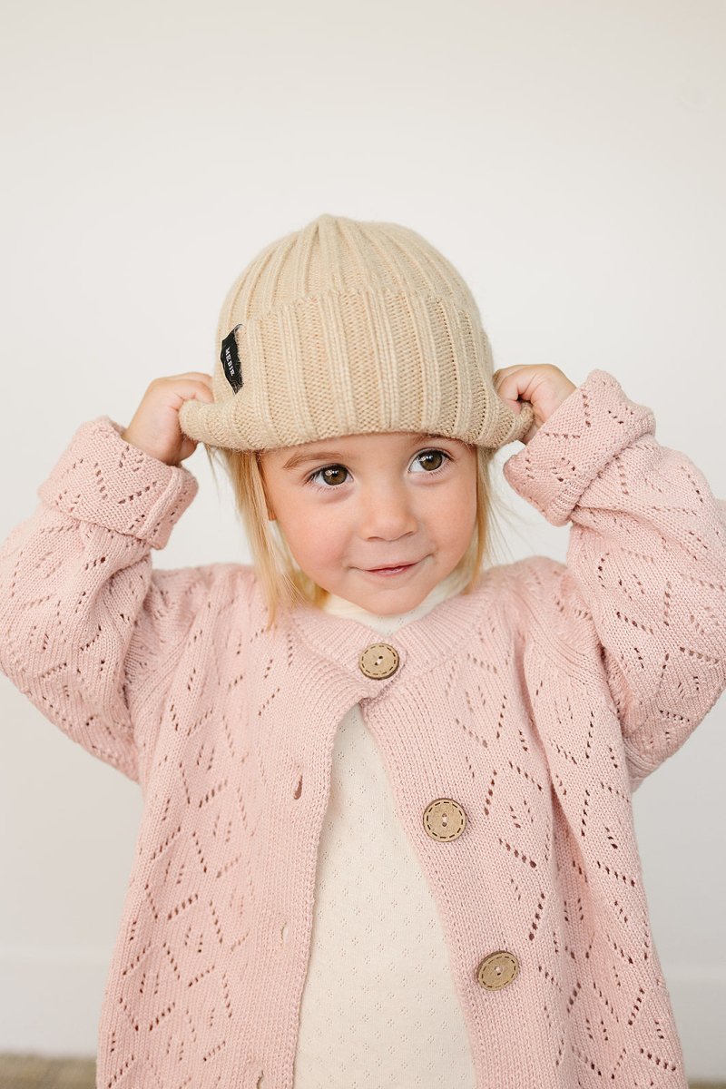 Tan Chunky Knit Beanie - LITTLE RAD THINGS