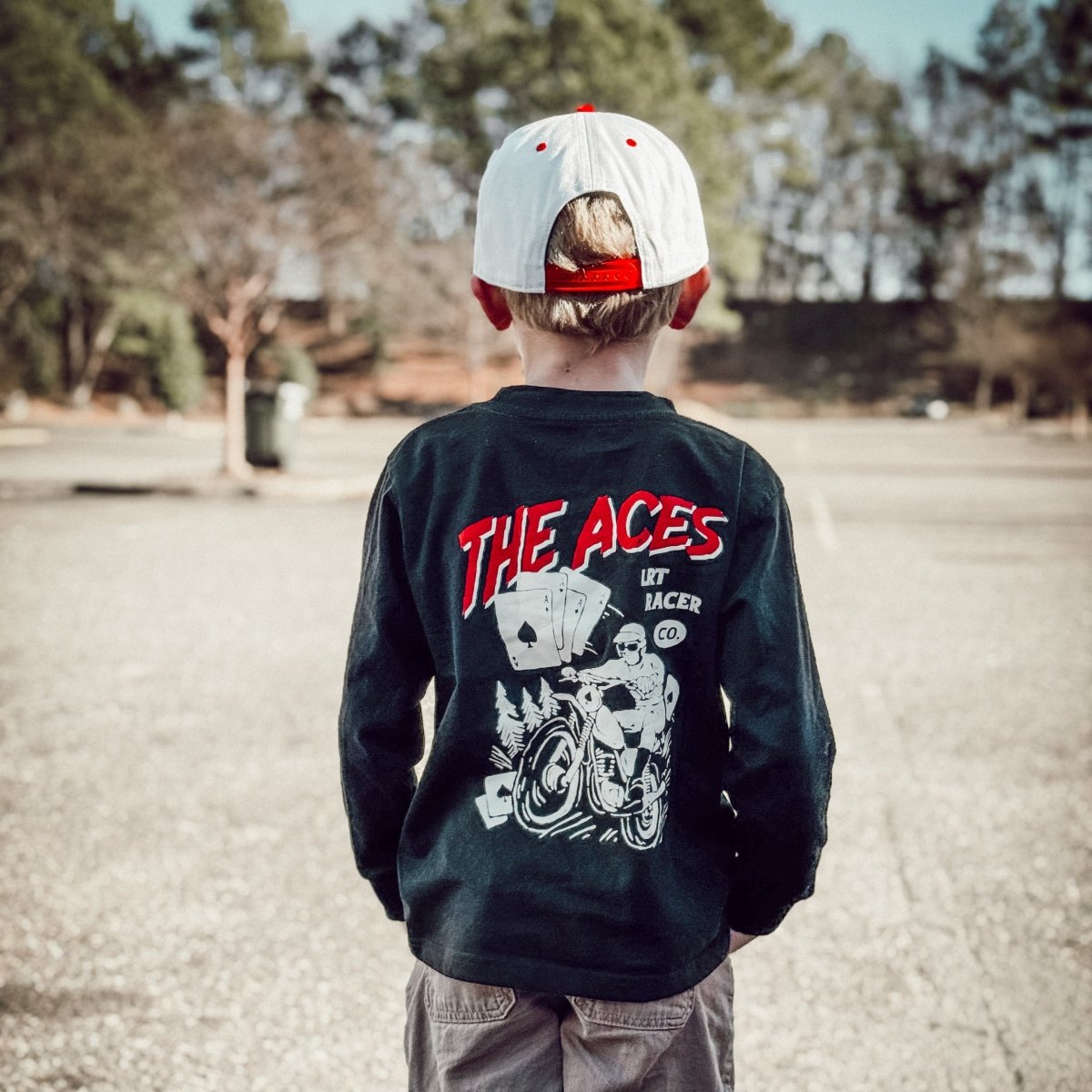 THE ACES LONG SLEEVE - SOLID BLACK - LITTLE RAD THINGS